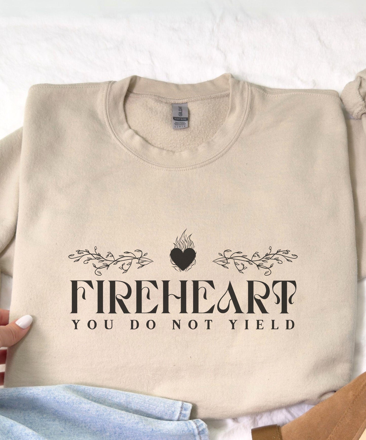 Fireheart Shirt, You Do Not Yield Sweatshirt, Licensed SJM Merch Shirt, Sarah J Maas Sweatshirt, Throne of Glass TOG Kingdom of Ash Shirt