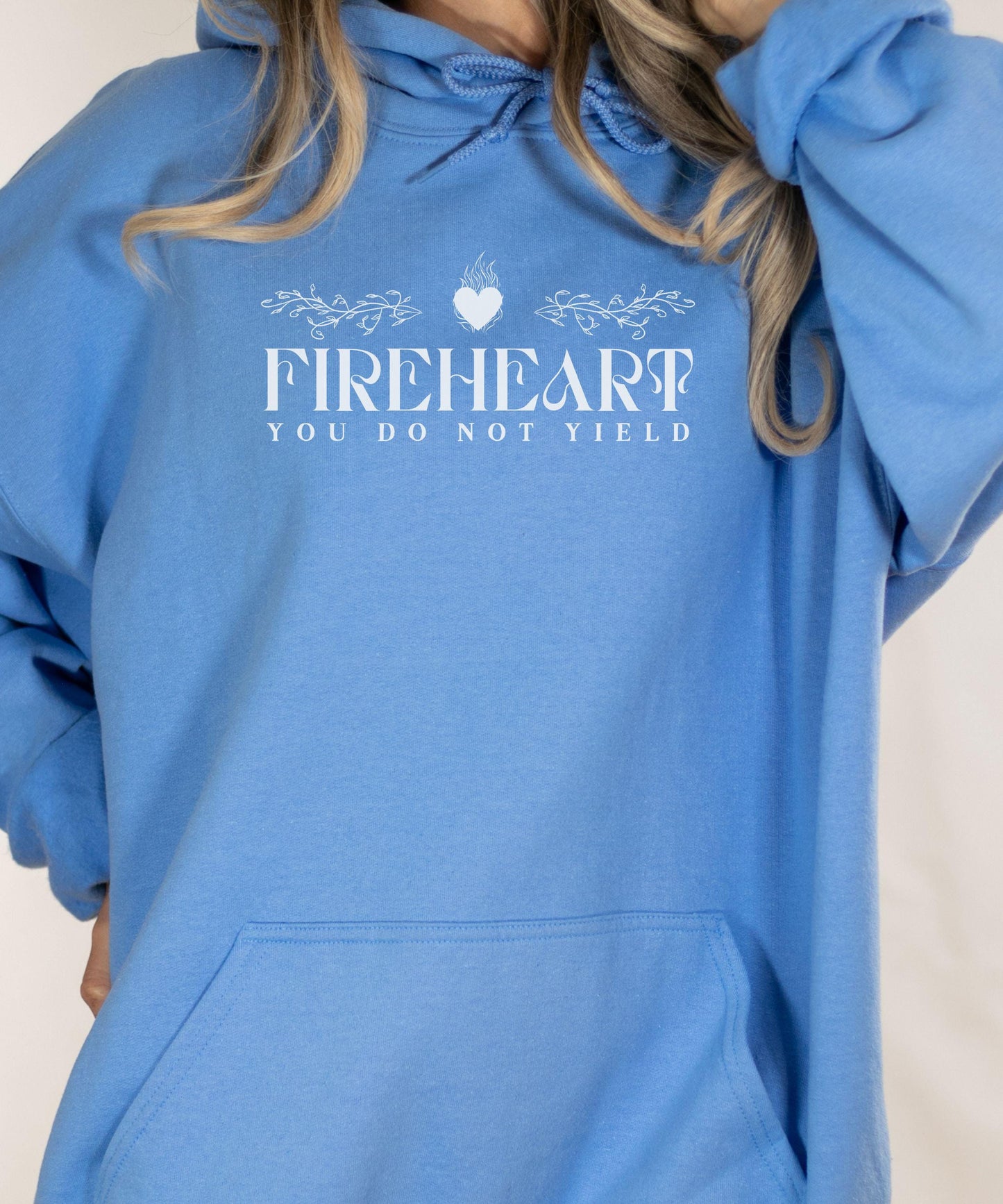 Fireheart Hoodie, You DO Not Yield Licensed SJM Merch, Sarah J Maas Sweatshirt, Throne of Glass TOG Kingdom of Ash Hoodie, Aelin Galathynius