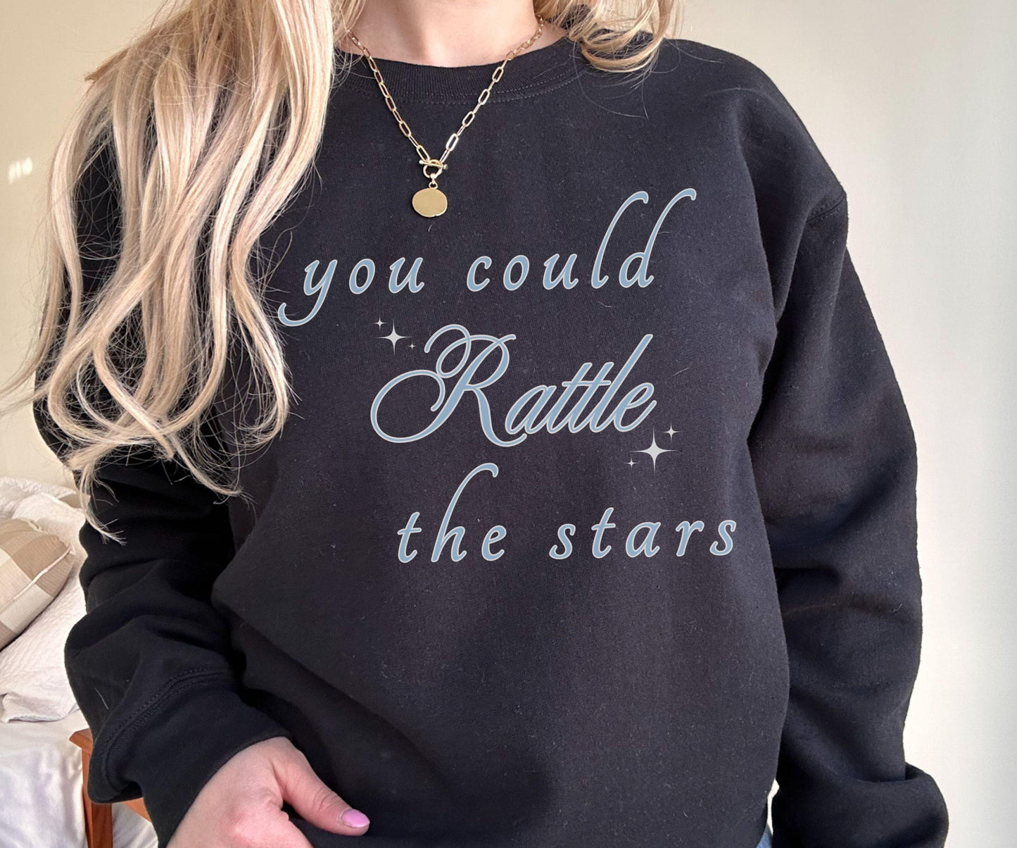 You Could Rattle The Stars Throne of Glass Sweatshirt, Licensed Sarah J Maas Merch, SJM Shirt TOG Fireheart Sweatshirt Aelin Galathynius