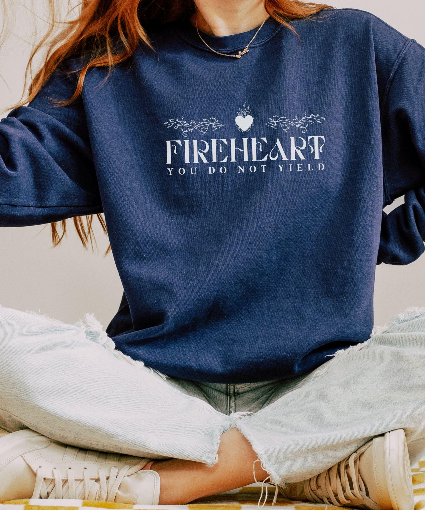 Fireheart Sweatshirt, Throne of Glass Licensed SJM Shirt You Do Not Yield Comfort Colors Sweatshirt Aelin Galathynius TOG KOA Kingdom of Ash