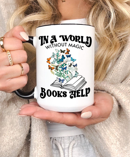 Fantasy Reader Mug, Books Help Coffee Mug Bookish Mug Bookish Things Romantasy Merch Bookish Shops Fantasycore Booklover Gifts Self Care Mug