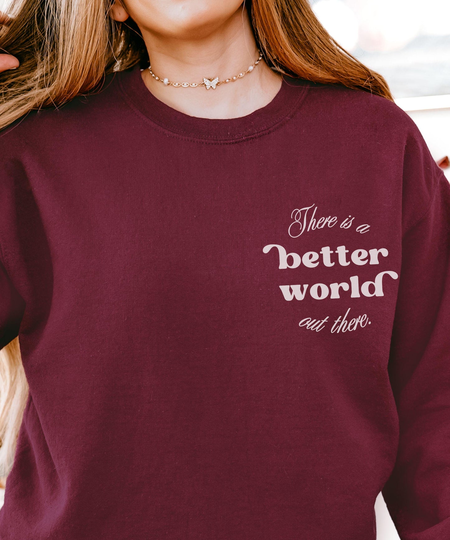 There is A Better World Out There Kingdom of Ash Quote Sweatshirt, Licensed Sarah J Maas Merch, SJM Sweatshirt TOG KOA Shirt Fireheart Shirt