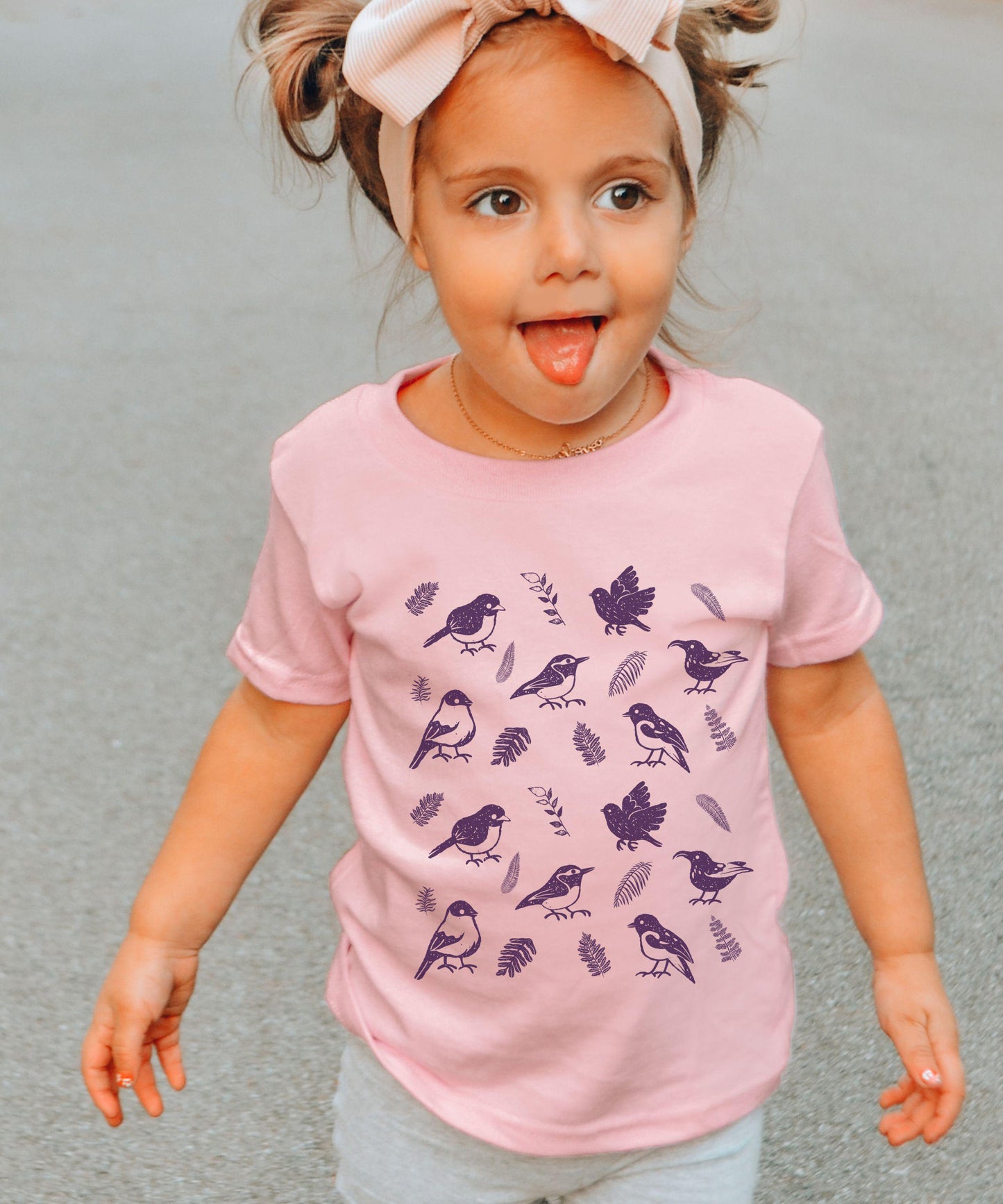 Bird Shirt Kids Nature Lover Gift, Toddler Bird Shirt, Linocut Shirt Kids Cottagecore Clothes Girl, Bird Watching Ecology Shirt Kids