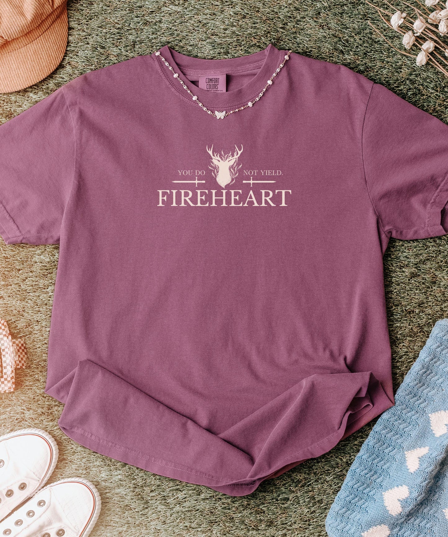 Fireheart Shirt, You Do not Yield Aelin Galathynius Licensed SJM Merch, Terrasen Shirt Throne of Glass Sarah J Maas Gifts Kingdom of Ash Tee