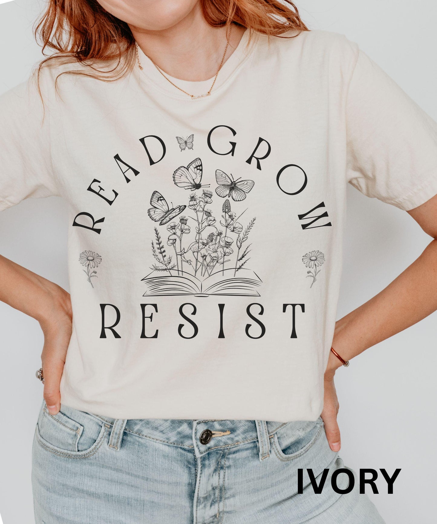 Resist TShirt, Reading Tshirt Banned Books Shirt, Bookish Feminist Shirt, anti maga Booklover Gifts Progressive liberal Reading Shirt