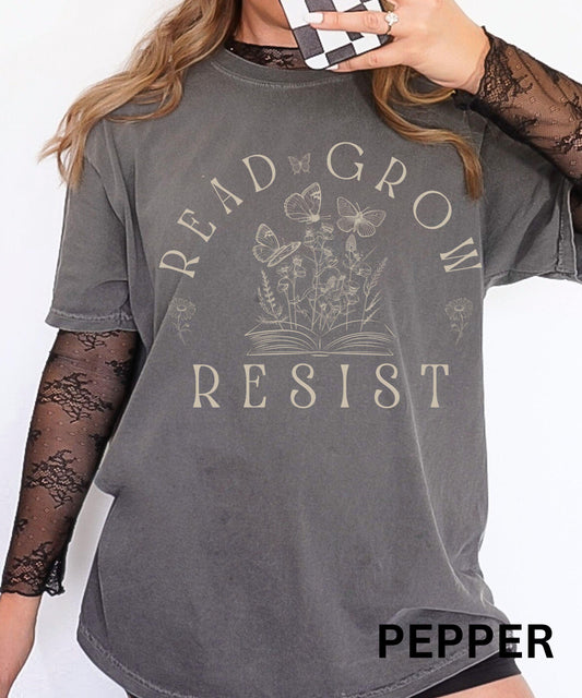 Resist TShirt, Reading Tshirt Banned Books Shirt, Bookish Feminist Shirt, anti maga Booklover Gifts Progressive liberal Reading Shirt