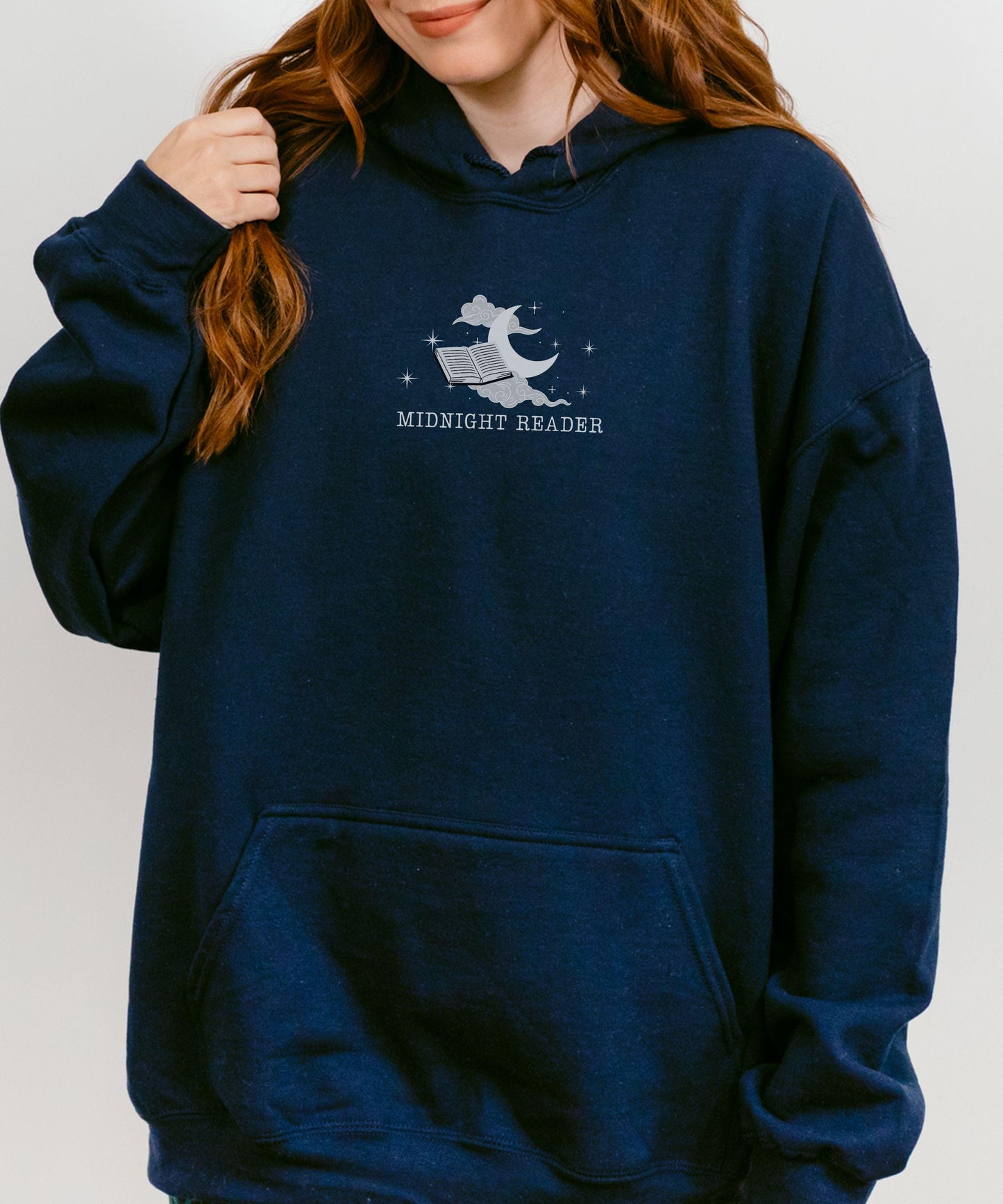 Midnight Reader Hoodie, One More Chapter Bookish Things Romantasy Sweatshirt Late Night Reader, Booklover Gift Reading Hoodie Bookish Hoodie