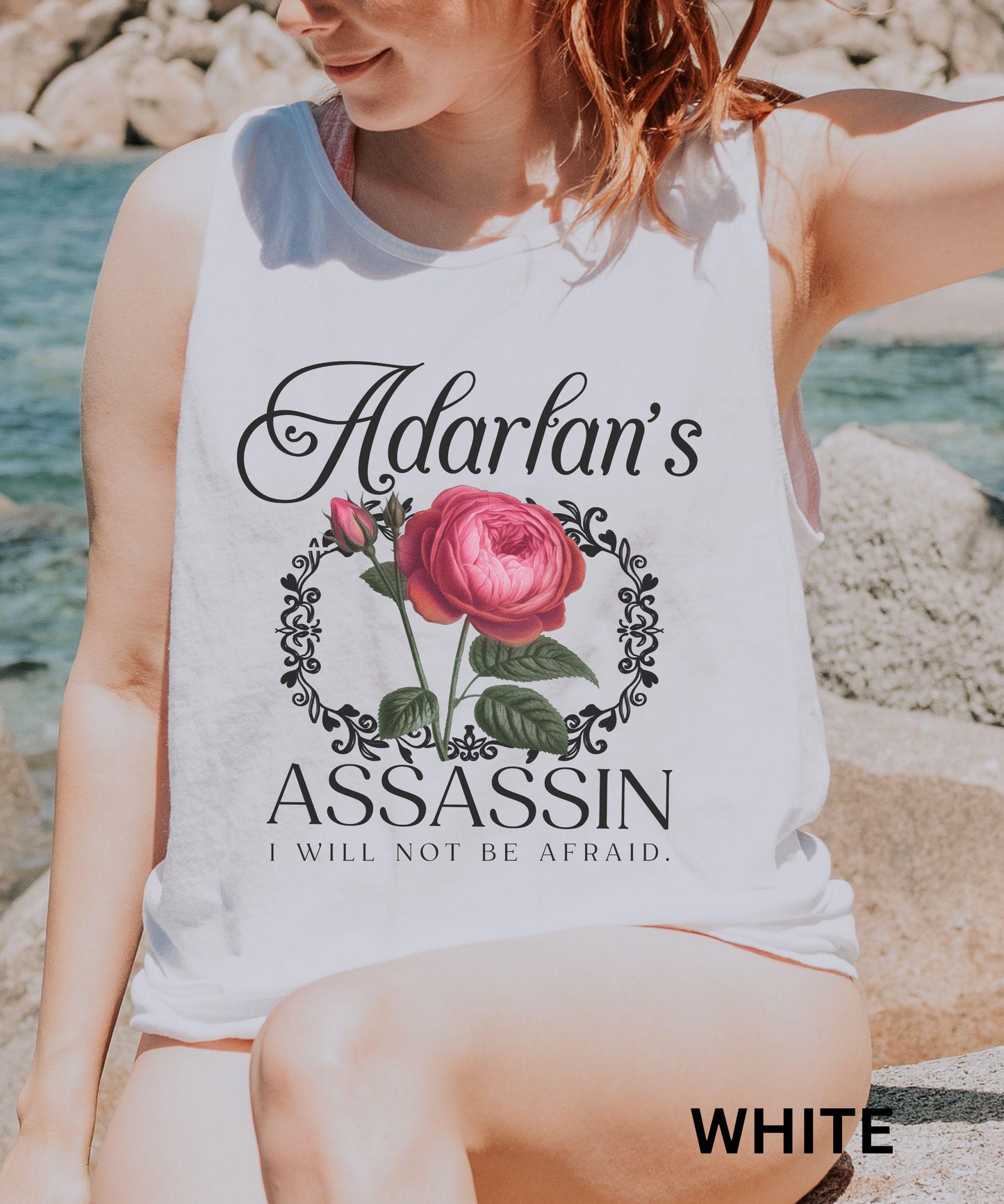 Adarlan's Assassin Tank Top, Throne of Glass Shirt Licensed SJM Merch Aelin Galathynius Fireheart Shirt Sarah J Maas Shirt Bookish Tank Top
