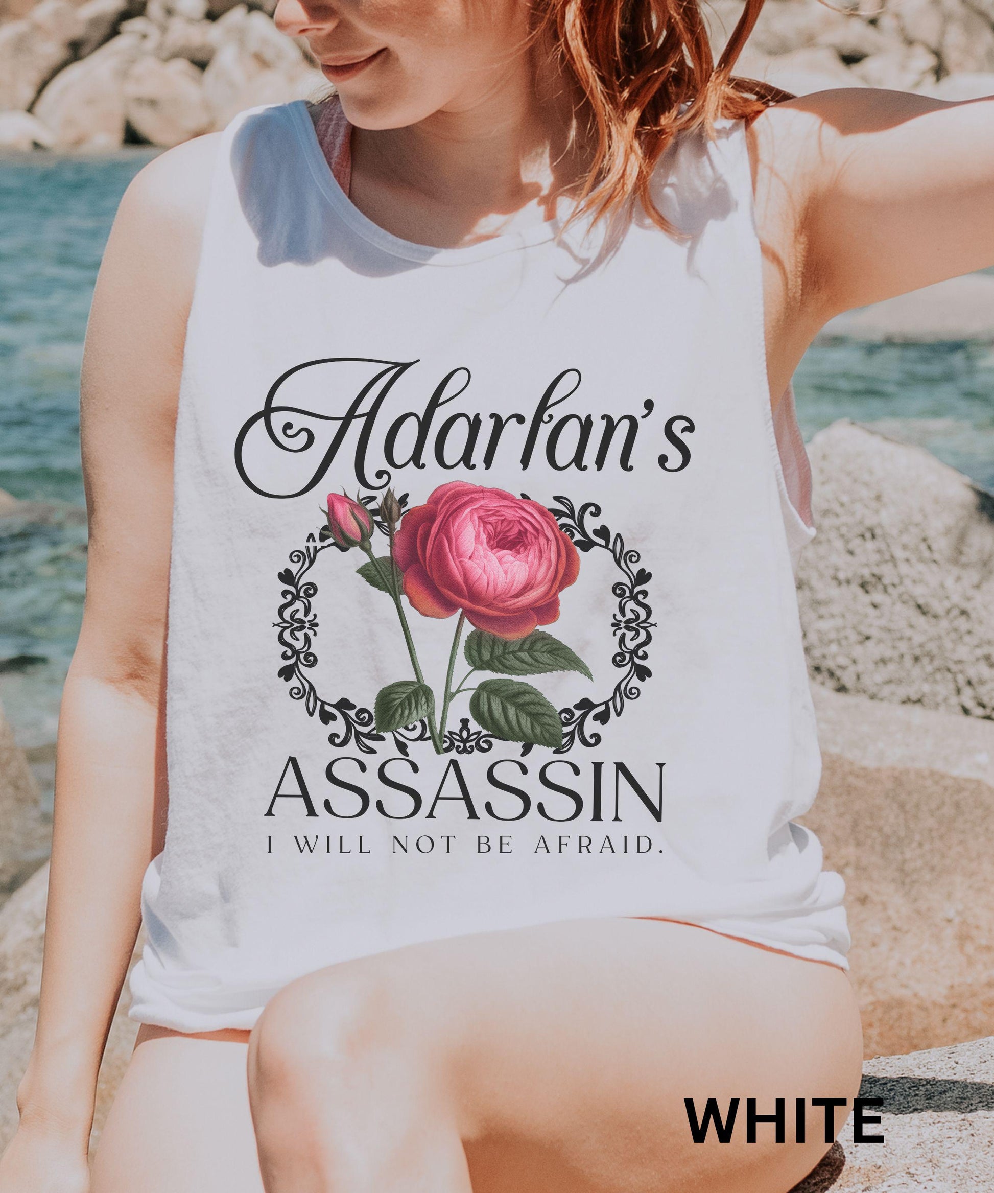 Adarlan's Assassin Tank Top, Throne of Glass Shirt Licensed SJM Merch Aelin Galathynius Fireheart Shirt Sarah J Maas Shirt Bookish Tank Top
