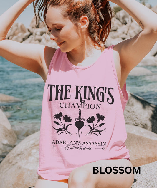Throne of Glass Shirt, Kings Champion Tank Top Licensed SJM Merch Fireheart Shirt, Aelin Galathynius, Celaena Sardothian Sarah J Maas Shirt