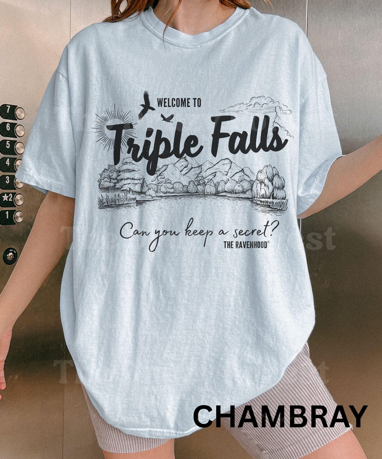 The Ravenhood Book Series Shirt, Chapter 25 Triple Falls Lake Shirt, Licensed Kate Stewart Can You Keep A Secret? Dark Romance Book Merch