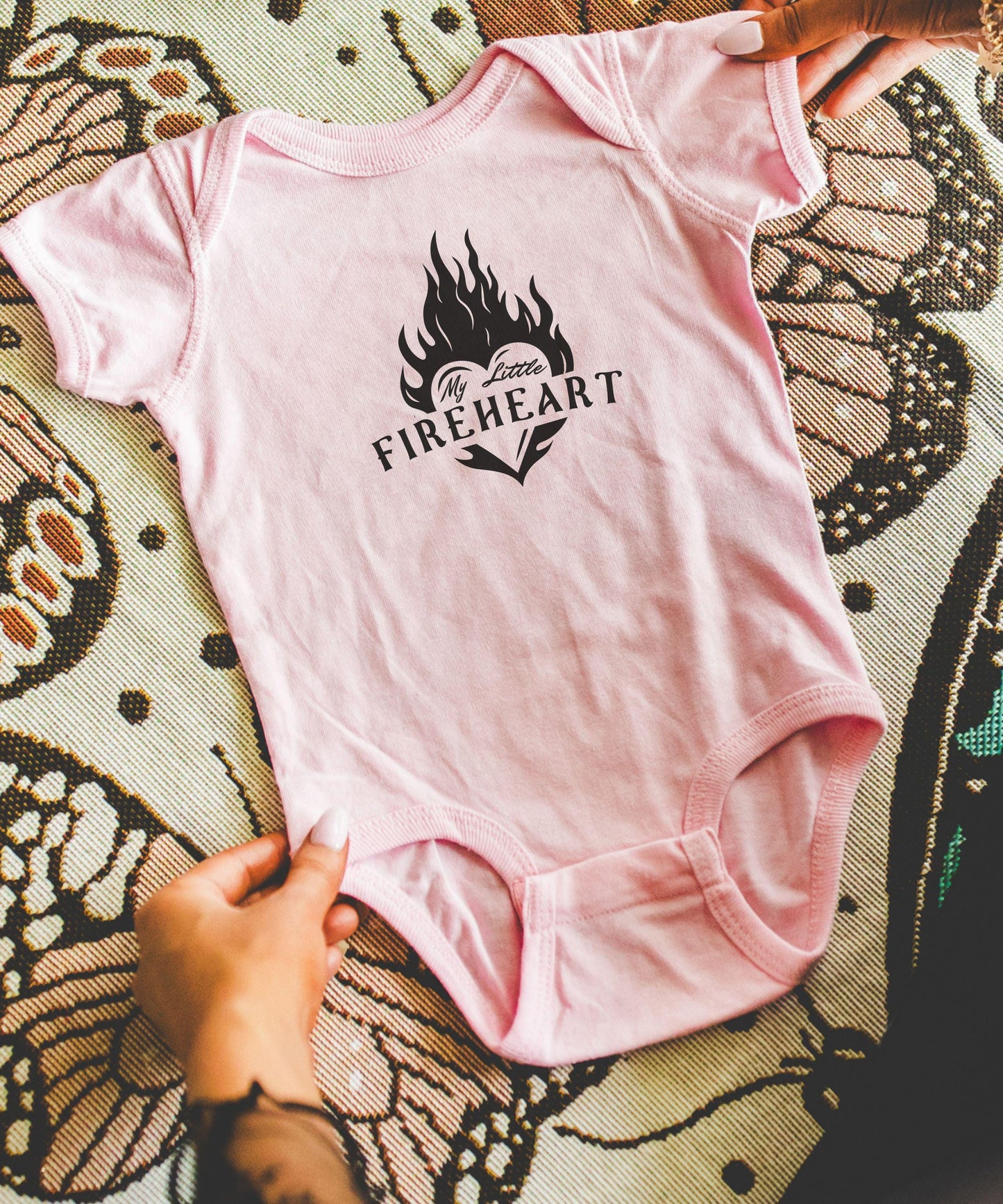 My Little Fireheart Baby Bodysuit, Licensed SJM Merch Aelin Galathynius Throne of Glass Baby Clothes Sarah J Maas Baby Gift Kingdom of Ash