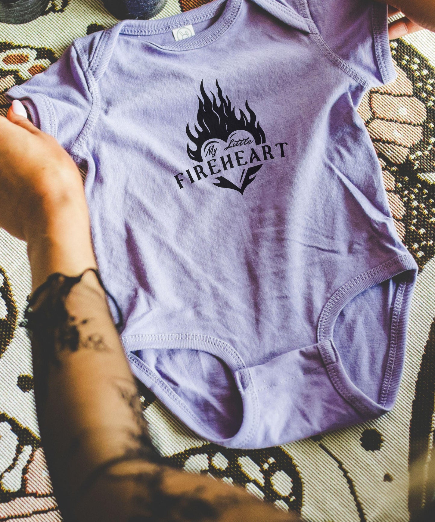 My Little Fireheart Baby Bodysuit, Licensed SJM Merch Aelin Galathynius Throne of Glass Baby Clothes Sarah J Maas Baby Gift Kingdom of Ash