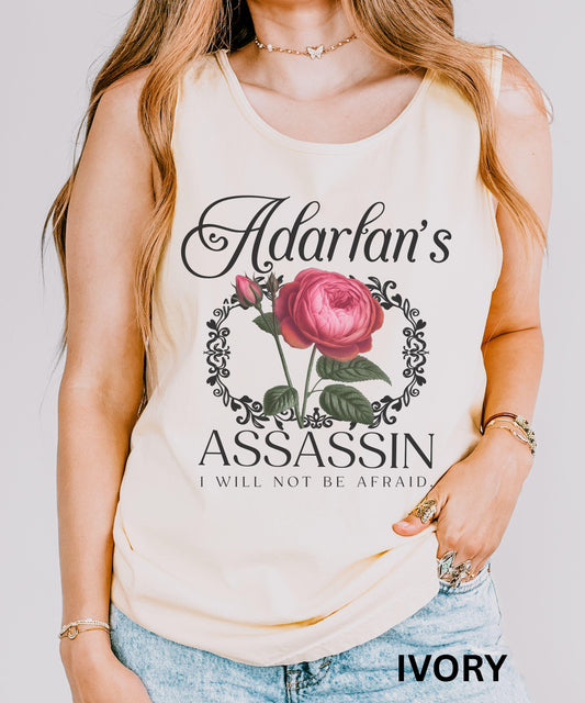Adarlan's Assassin Tank Top, Throne of Glass Shirt Licensed SJM Merch Aelin Galathynius Fireheart Shirt Sarah J Maas Shirt Bookish Tank Top