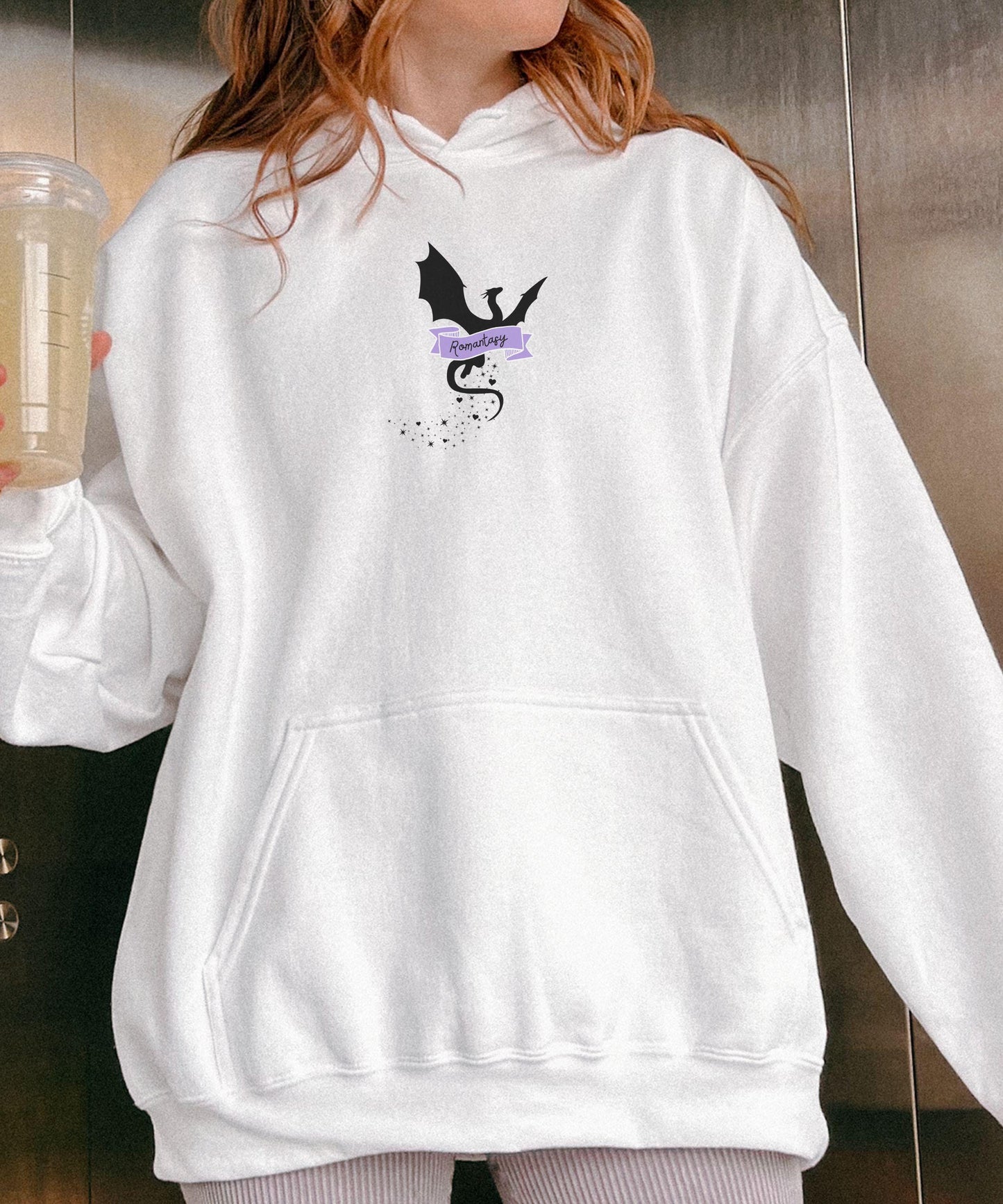 Romantasy Sweatshirt, Book Dragon Sweatshirt, Wyvern Hoodie, Romantasy Merch, Dark Romance Book Merch, Fantasy Romance Reading Hoodie