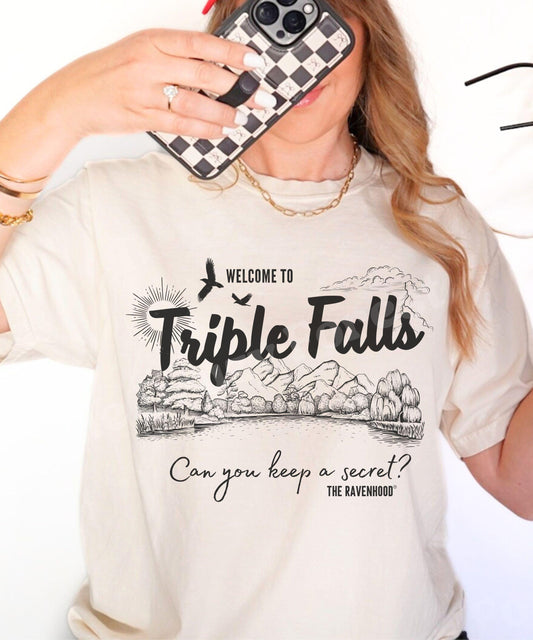 The Ravenhood Book Series Shirt, Chapter 25 Triple Falls Lake Shirt, Licensed Kate Stewart Can You Keep A Secret? Dark Romance Book Merch