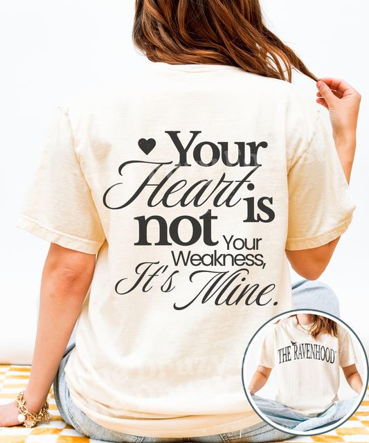 Tobias King Shirt, The Ravenhoood Shirt, Licensed Kate Stewart Book Merch, Your Heart is not Your Weakness Exodus Book Quote Tshirt,