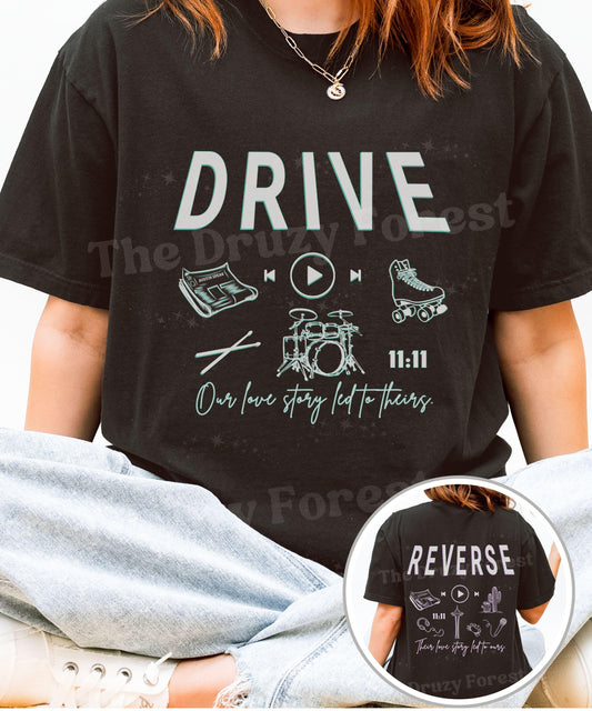 Drive Kate Stewart, Reverse Kate Stewart, Drive and Reverse Shirt, Licensed Kate Stewart Book Merch, The Bittersweet Symphony Book Series
