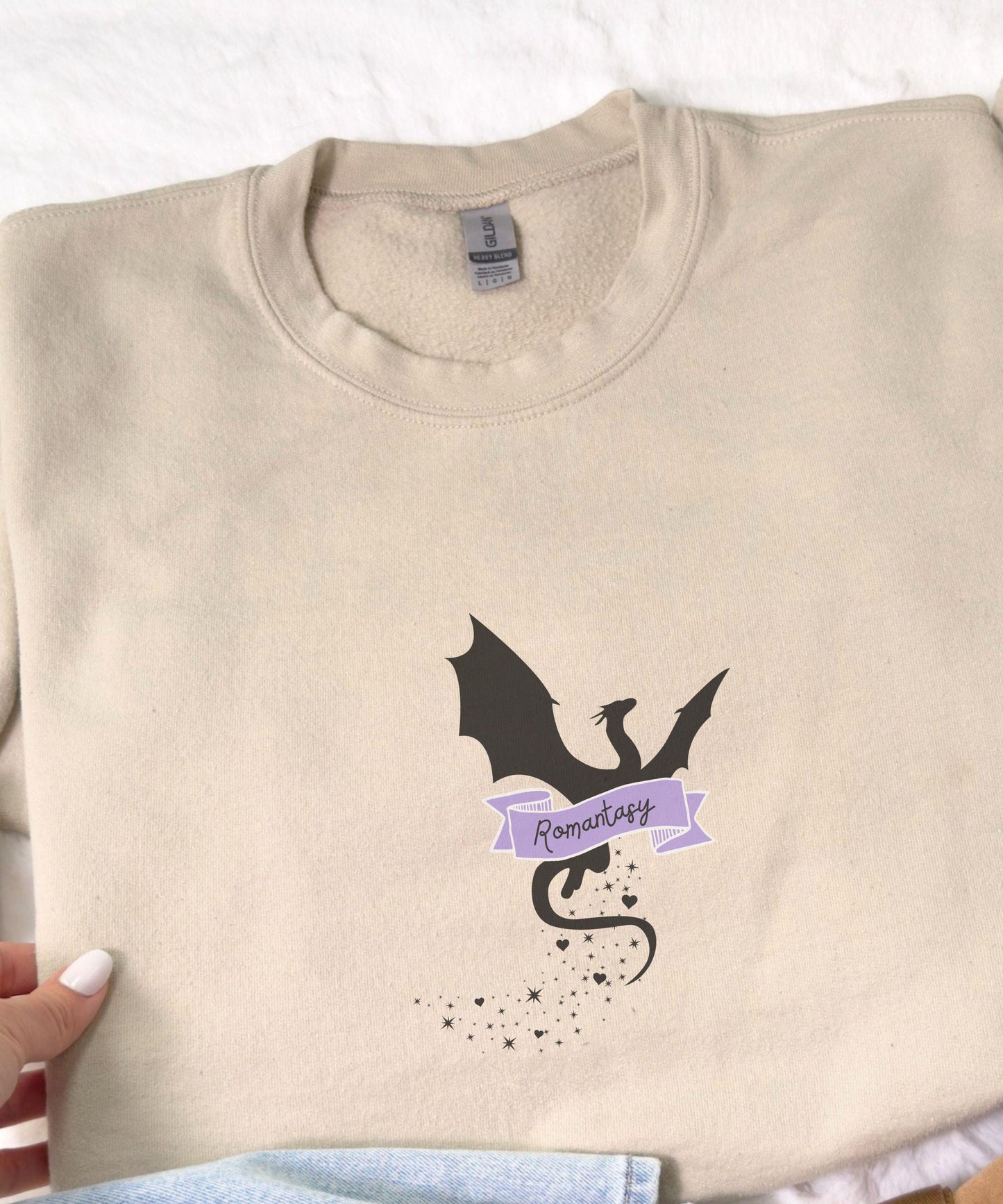 Romantasy Sweatshirt, Dragon Sweatshirt, Wyvern Sweatshirt Fantasy Romance Book Merch, Booklover Gifts Romantasy Apparel, Book Dragon Shirt