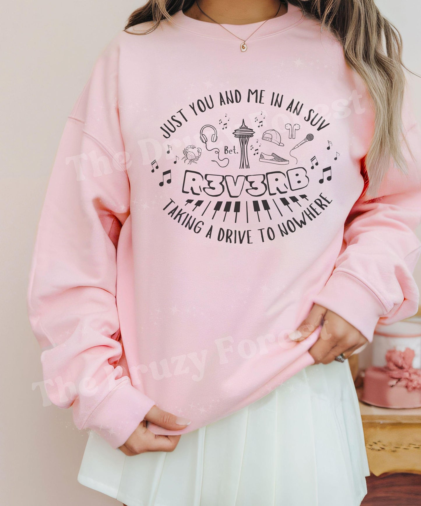 You and Me In an SUV, Reverse Kate Stewart Sweatshirt Licensed Book Merch, Reverb Sweatshirt, The Bittersweet Symphony Book Series