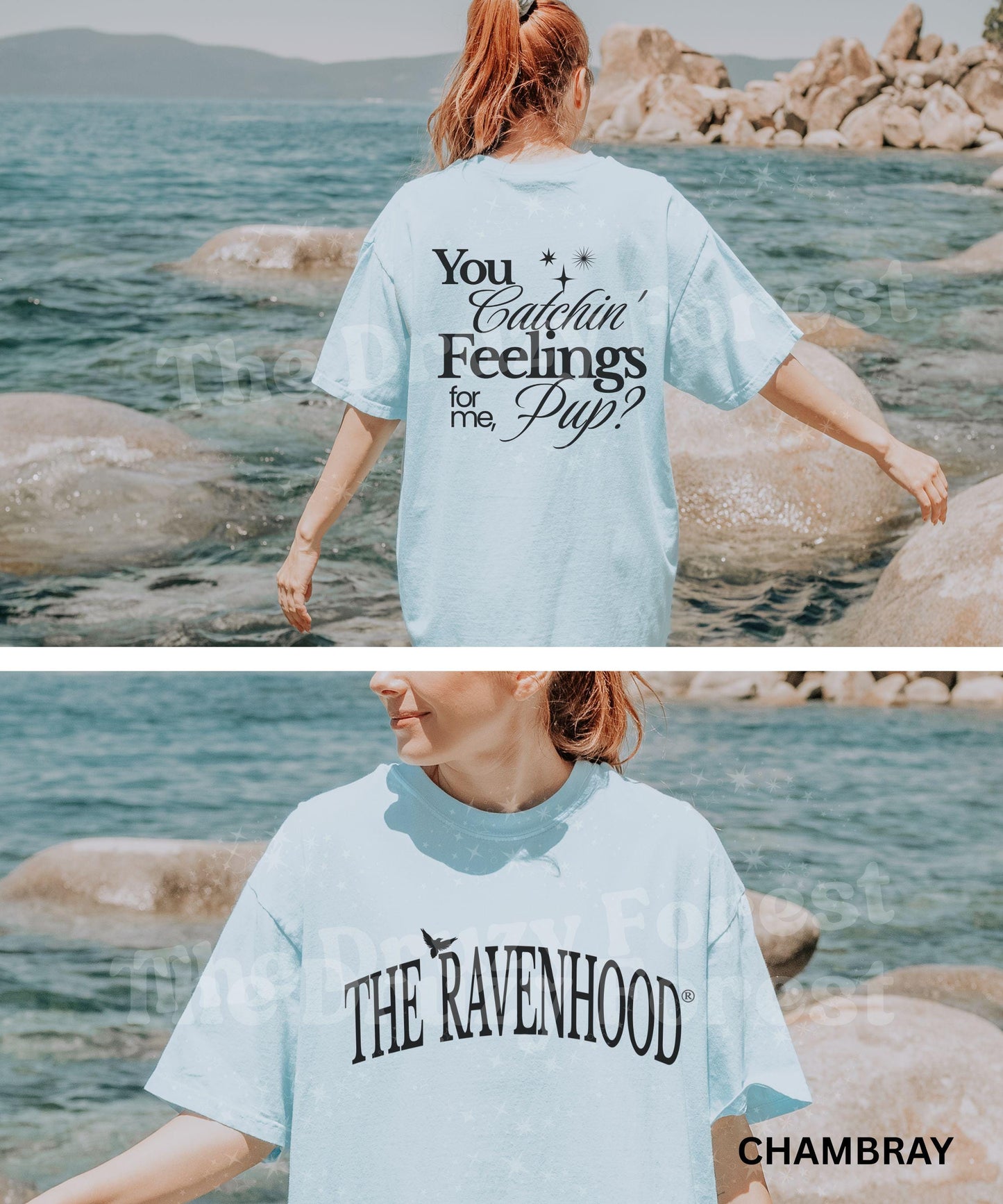 Sean Roberts Shirt, The Ravenhood Book Series, Licensed Kate Stewart Book Merch, You Catchin Feelings For Me Pup Flock Book Quote Tee