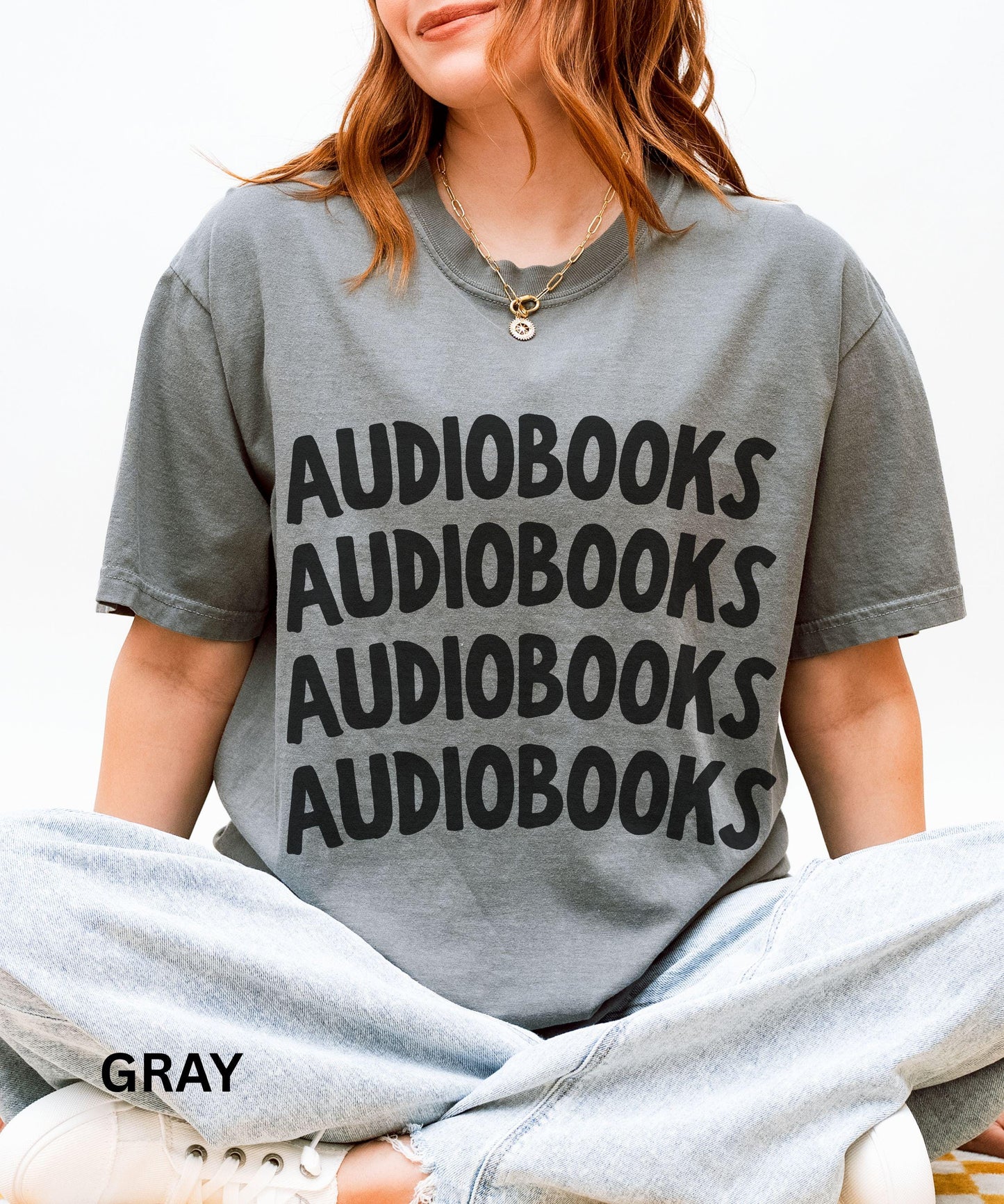Audiobooks Shirt, Booklover Gifts Shirts for Readers, Audiobook lover Gift Smut Reader Dark Romance Reader Gift Minimalist Downtown Girl Tee