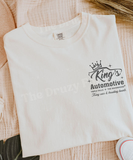 King's Automotive Ravenhood Shirt, Triple Falls Shirt, The Ravenhood Book Series Shirt, Licensed Kate Stewart Book Merch, Exodus Book Merch