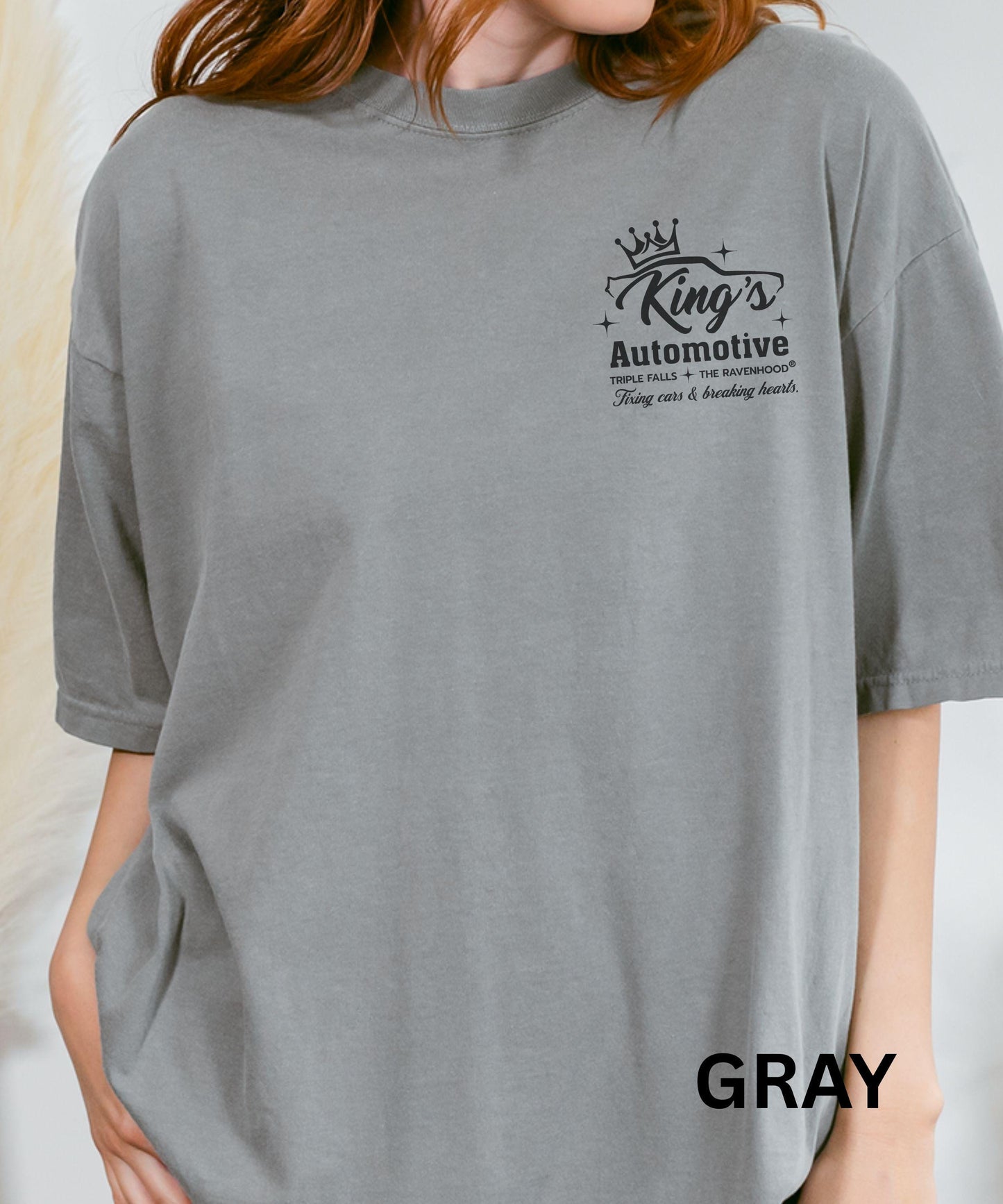 King's Automotive Ravenhood Shirt, Triple Falls Shirt, The Ravenhood Book Series Shirt, Licensed Kate Stewart Book Merch, Exodus Book Merch