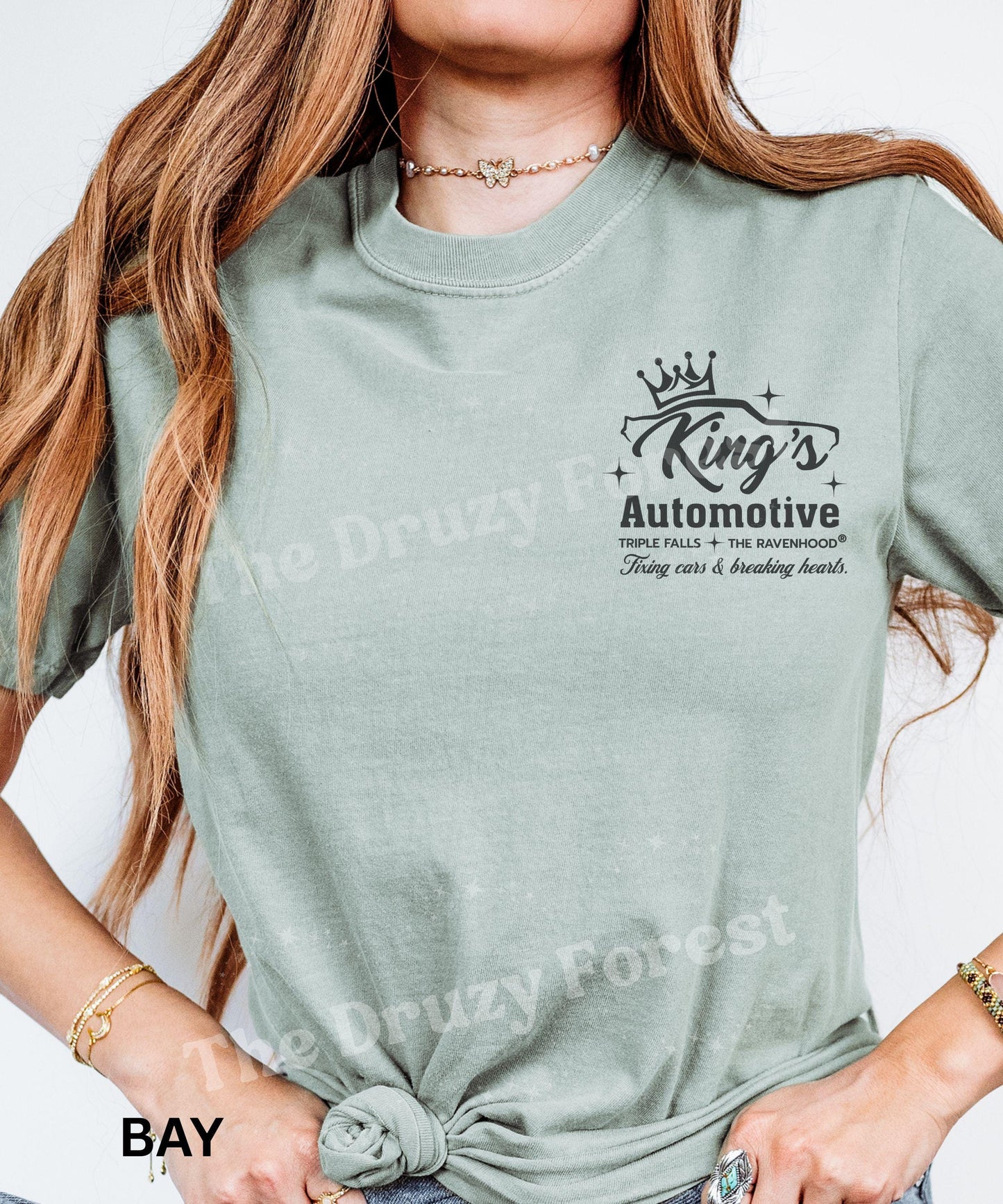 King's Automotive Ravenhood Shirt, Triple Falls Shirt, The Ravenhood Book Series Shirt, Licensed Kate Stewart Book Merch, Exodus Book Merch