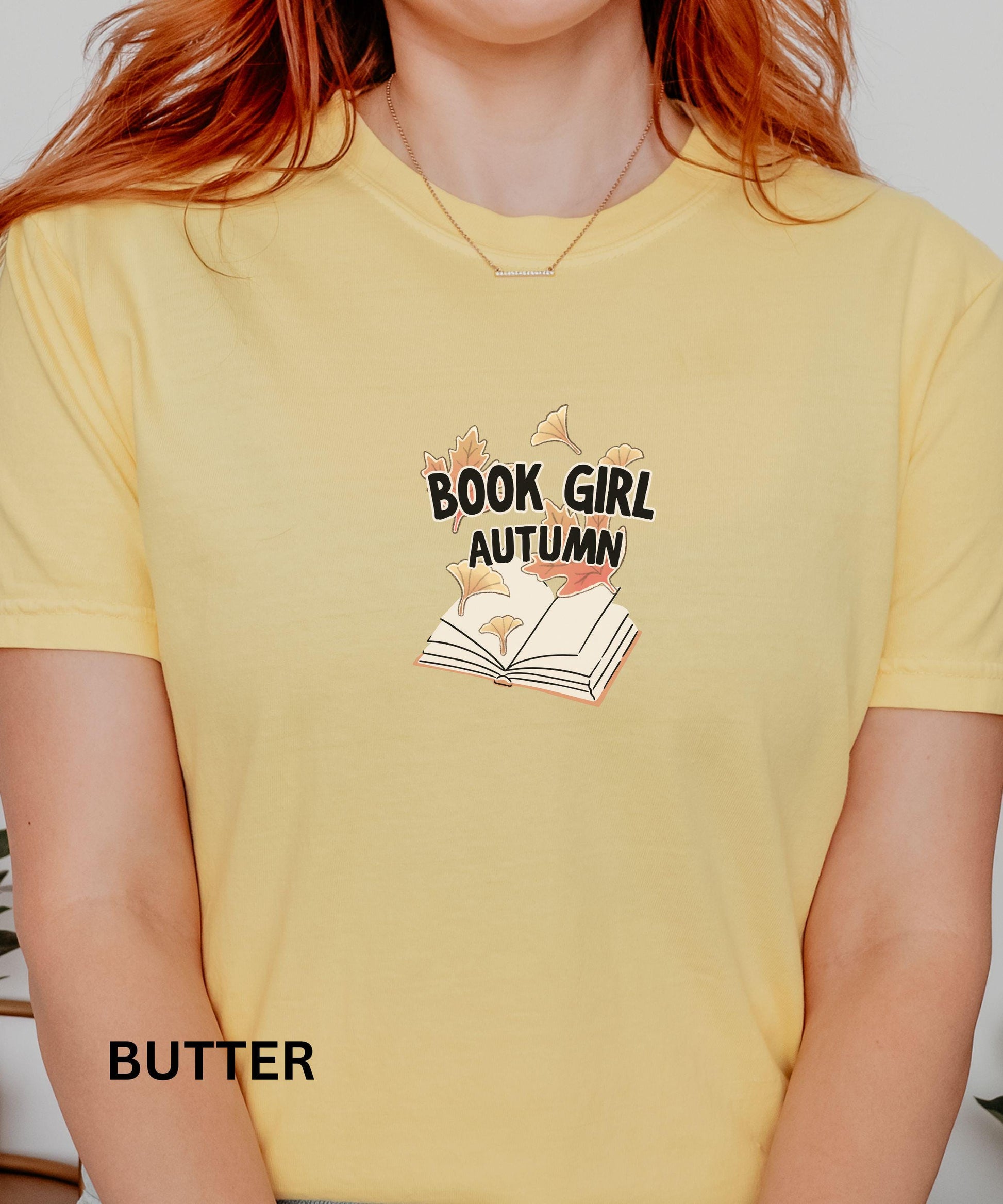 Book Girl Autumn Shirt, Fall Bookish Shirt, Bookish Things, Book Halloween Shirt, Booklover Gift for Fall, Fall Leaves reading TShirt