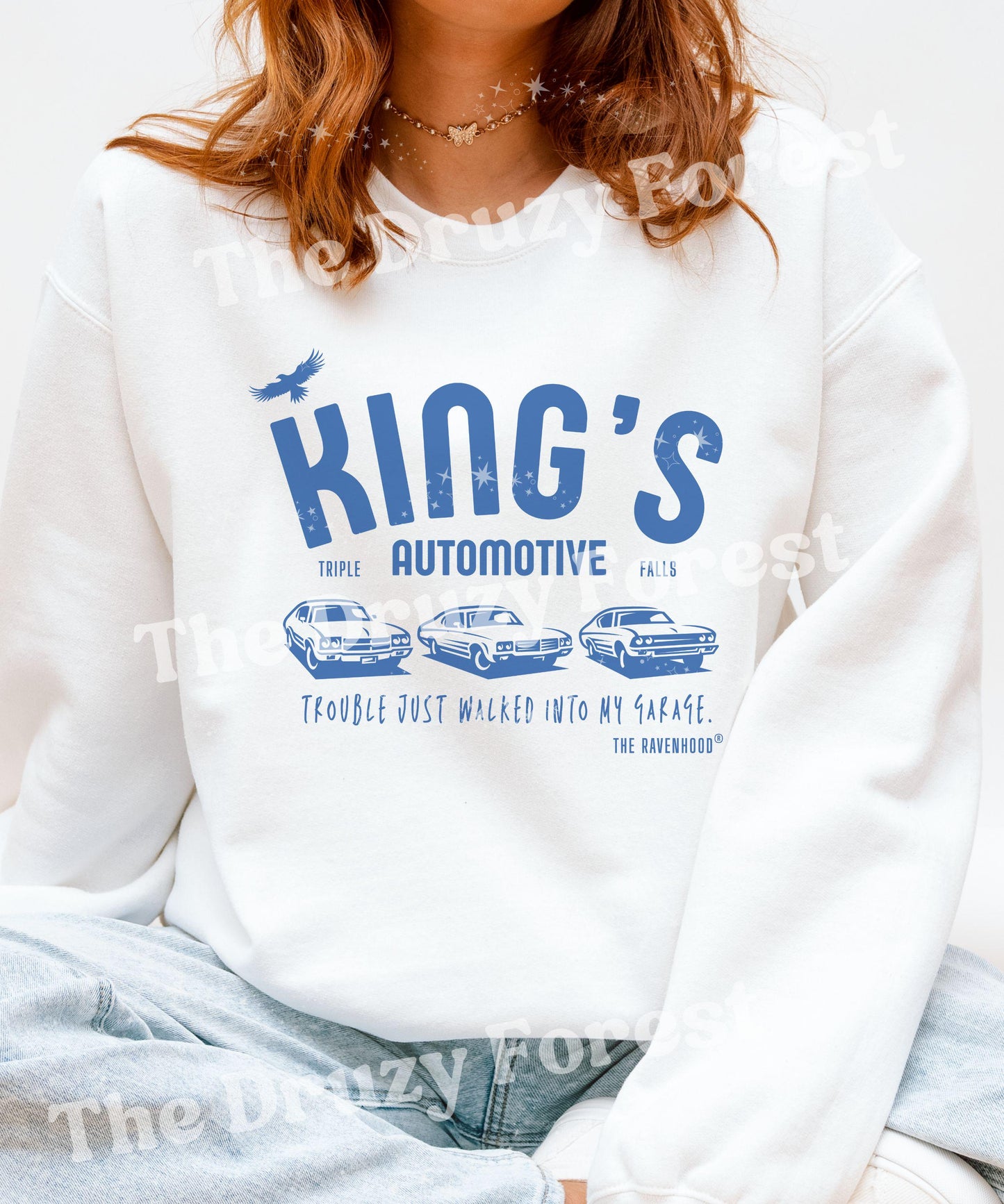 King's Automotive Sweatshirt, Ravenhood Series Merch, Licensed Kate Stewart Book Merch, The Ravenhood Sweatshirt, Romance Book Merch, S-3XL