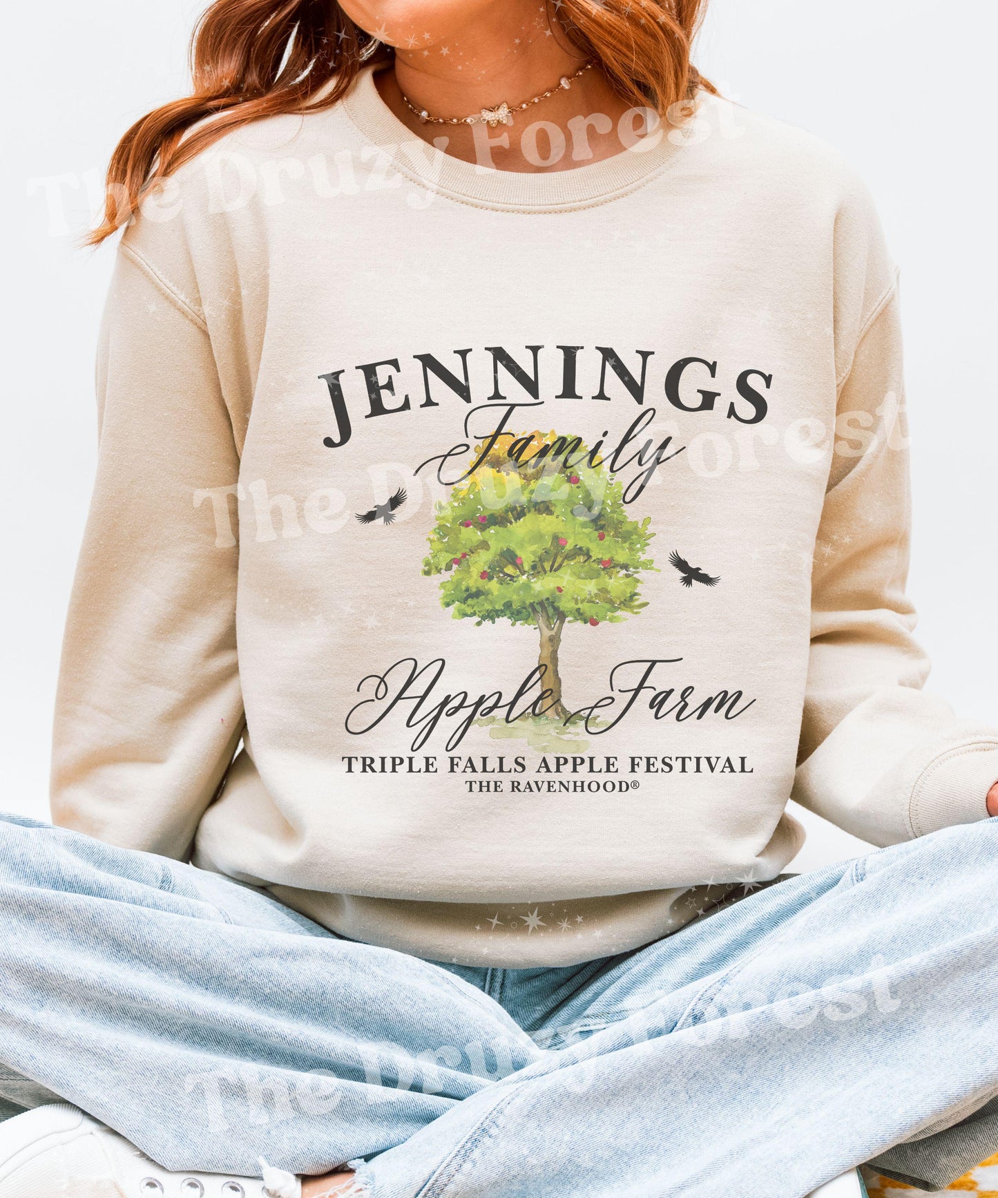 Tyler Jennings Family Apple Farm Shirt, Severed Heart Licensed Kate Stewart Book Merch, The Ravenhood Sweatshirt Triple Falls Apple Festival