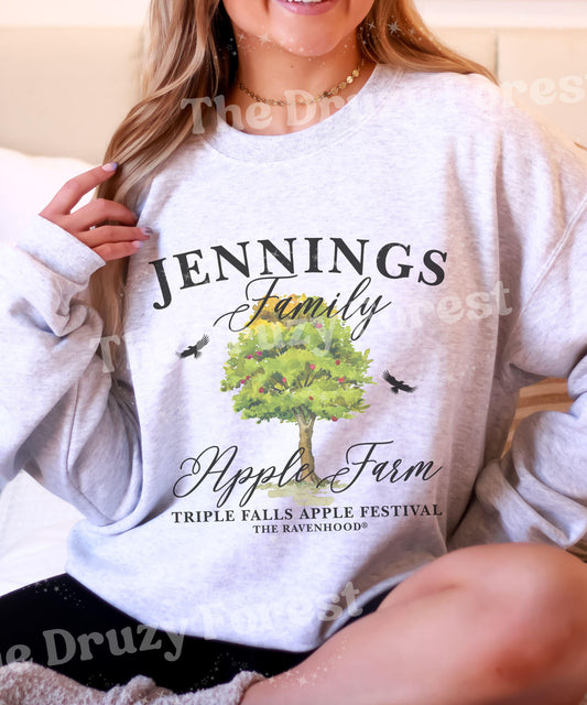 Tyler Jennings Family Apple Farm Shirt, Severed Heart Licensed Kate Stewart Book Merch, The Ravenhood Sweatshirt Triple Falls Apple Festival