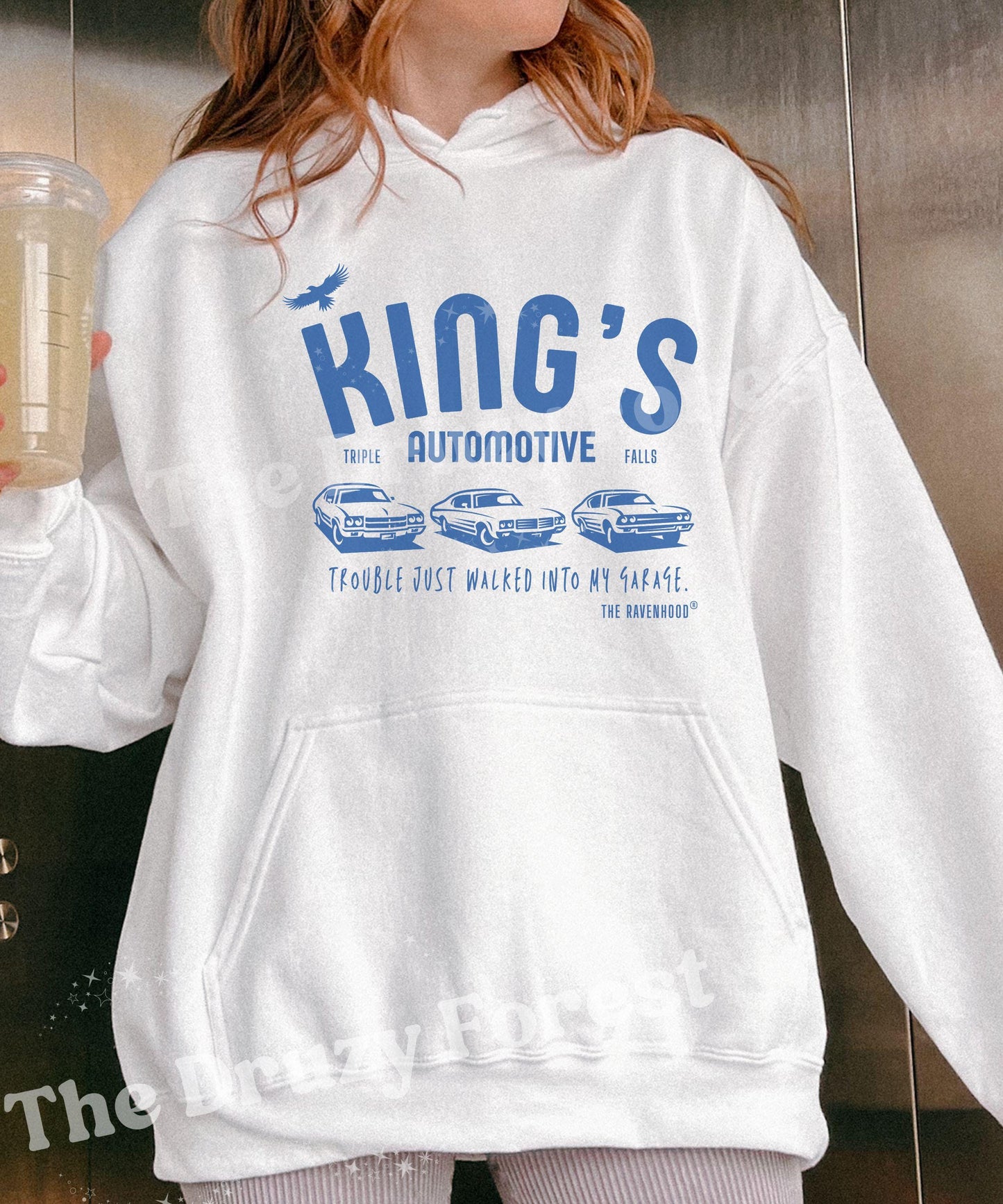 King's Automotive Hoodie, The Ravenhood Sweatshirt, Kate Stewart Licensed Book Series Merch, The Ravenhood Hoodie, Romance Book Merch