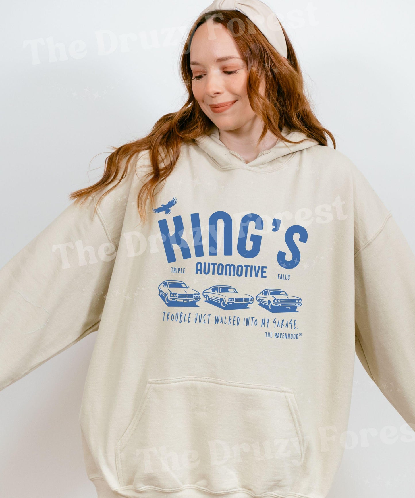 King's Automotive Hoodie, The Ravenhood Sweatshirt, Kate Stewart Licensed Book Series Merch, The Ravenhood Hoodie, Romance Book Merch