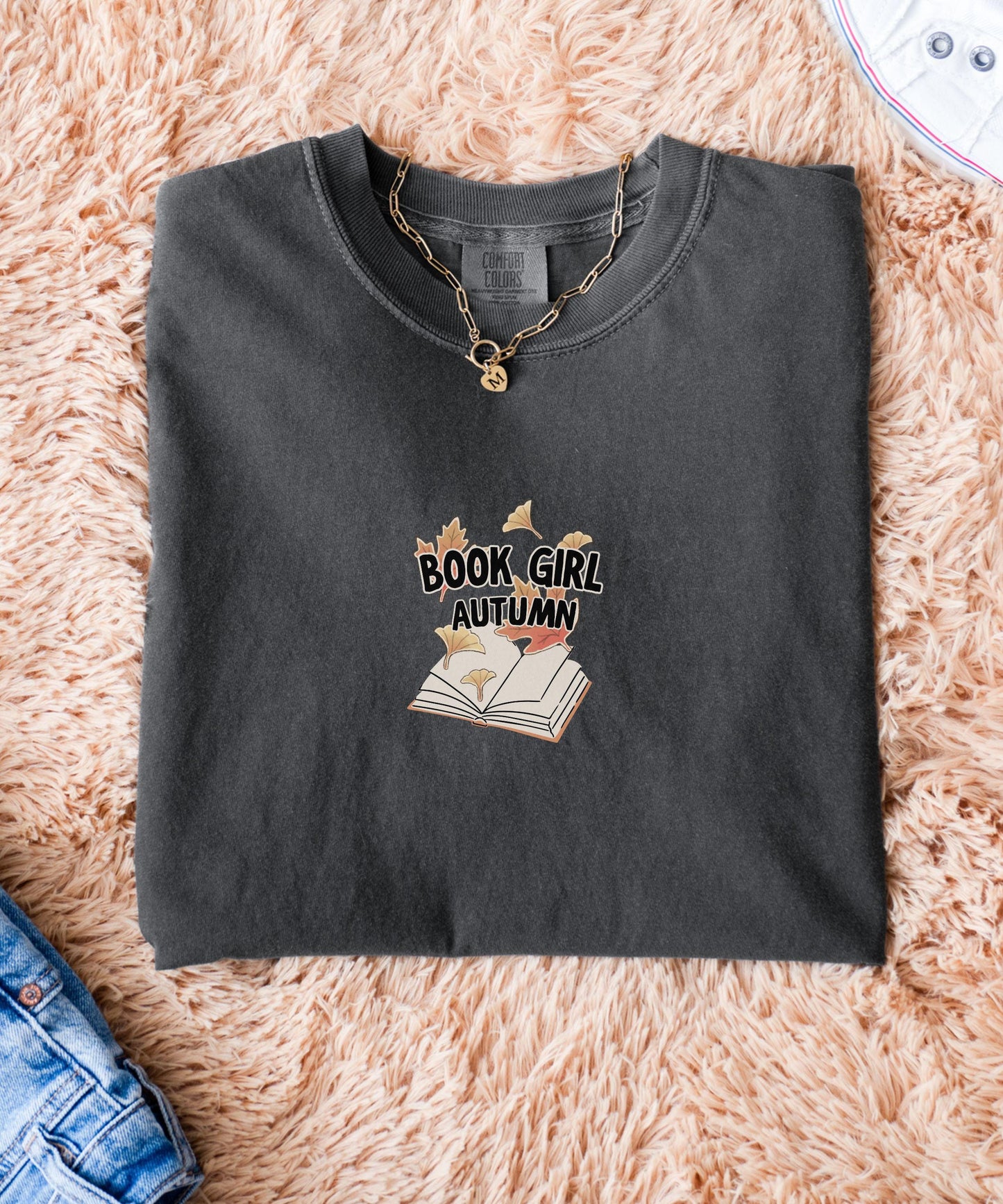 Book Girl Autumn Shirt, Fall Bookish Shirt, Bookish Things, Book Halloween Shirt, Booklover Gift for Fall, Fall Leaves reading TShirt