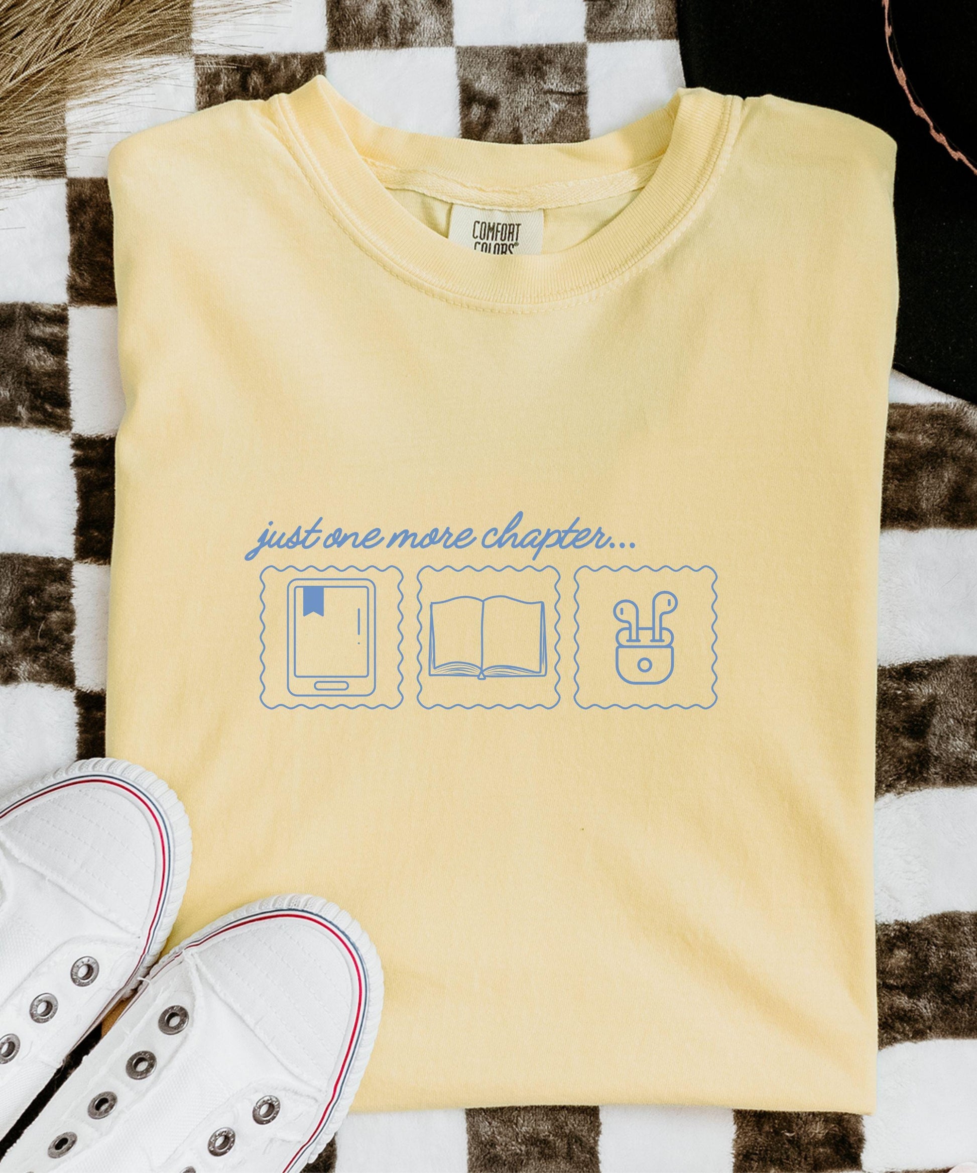 One More Chapter Booklover Shirt, Audiobook Lover Shirt, Ebook Reader Shirt, Bookish Things, Booklover Gifts, Bookish Shops Bookish apparel