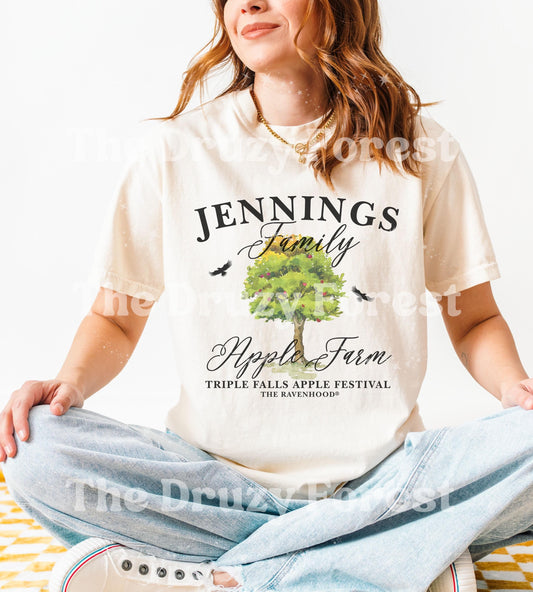 Jennings Family Apple Farm Licensed Kate Stewart Book Merch Shirt, Tyler Jennings The Ravenhood Book Series Severed Heart Triple Falls Shirt