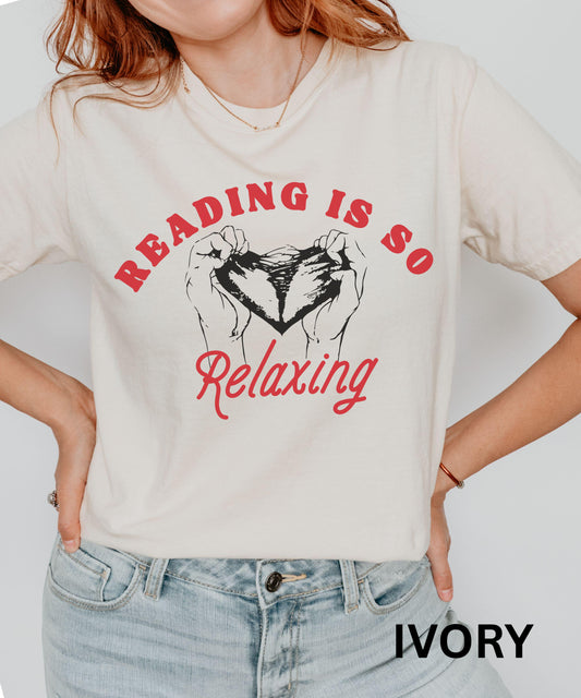 Bookish Meme Shirt: Reading Is So Relaxing Shirt, Emotionally Destroyed By Books, Dark Romance Book Merch, Booktock Merch, Funny Reader Gift