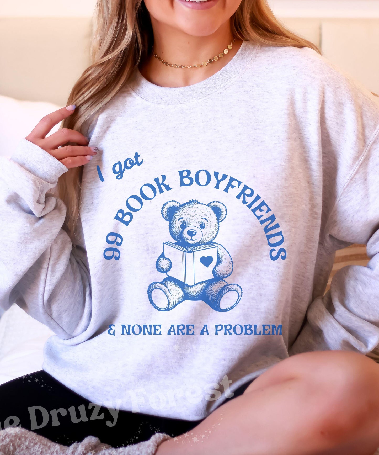 Bookish Meme Shirt: I got 99 Book Boyfriends Sweatshirt, Dark Romance Book Merch, Morally Gray Romantasy Smut Reader Shirt, Booktok Merch