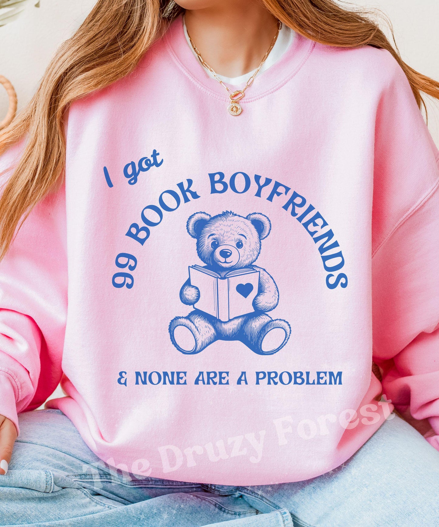 Bookish Meme Shirt: I got 99 Book Boyfriends Sweatshirt, Dark Romance Book Merch, Morally Gray Romantasy Smut Reader Shirt, Booktok Merch