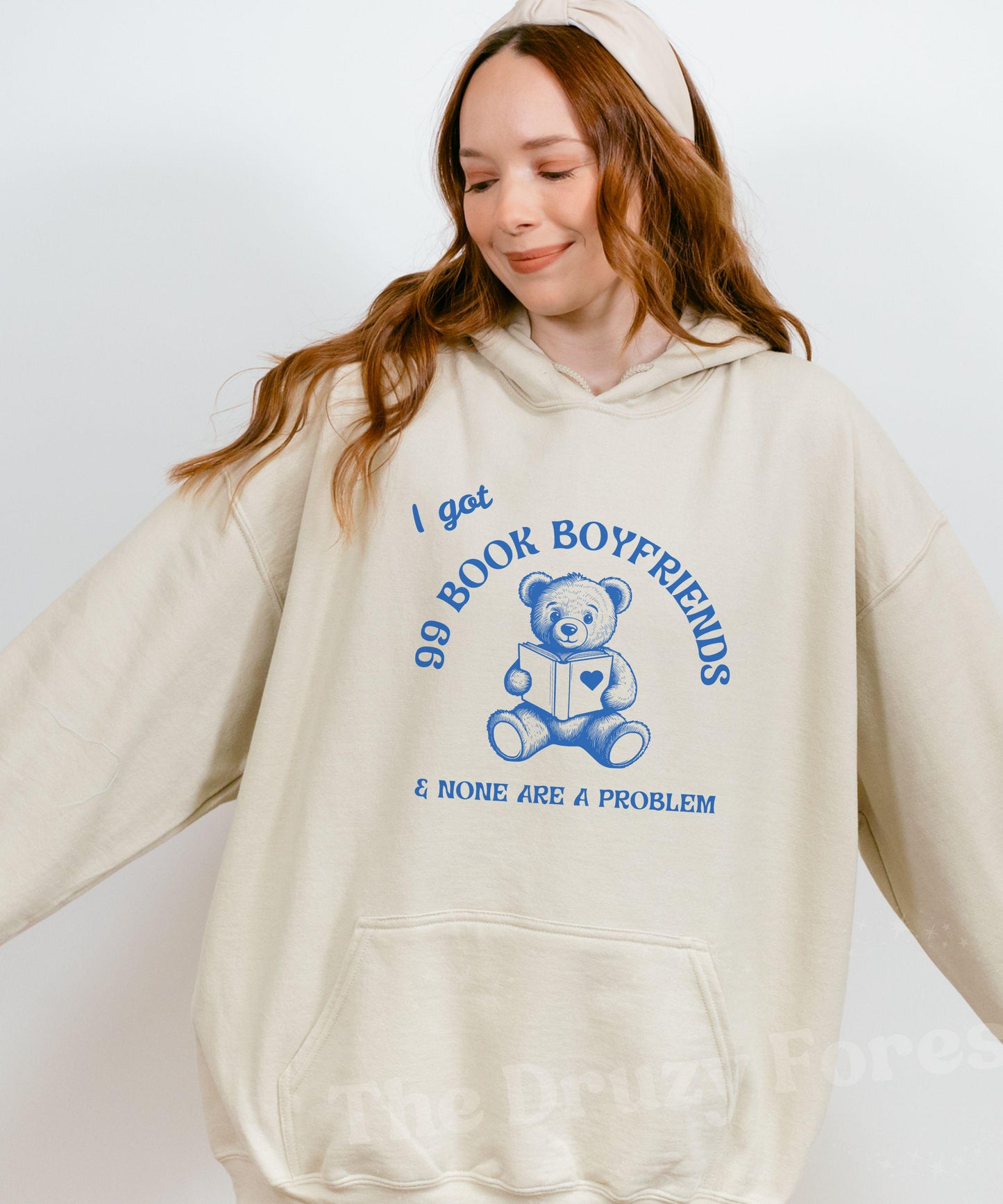 Bookish Meme Hoodie: 99 Book Boyfriends Hoodie Smut Reader Shirt, Bookworm Hoodie Romantasy Sweatshirt Bookish Bear Hoodie Booktok Merch