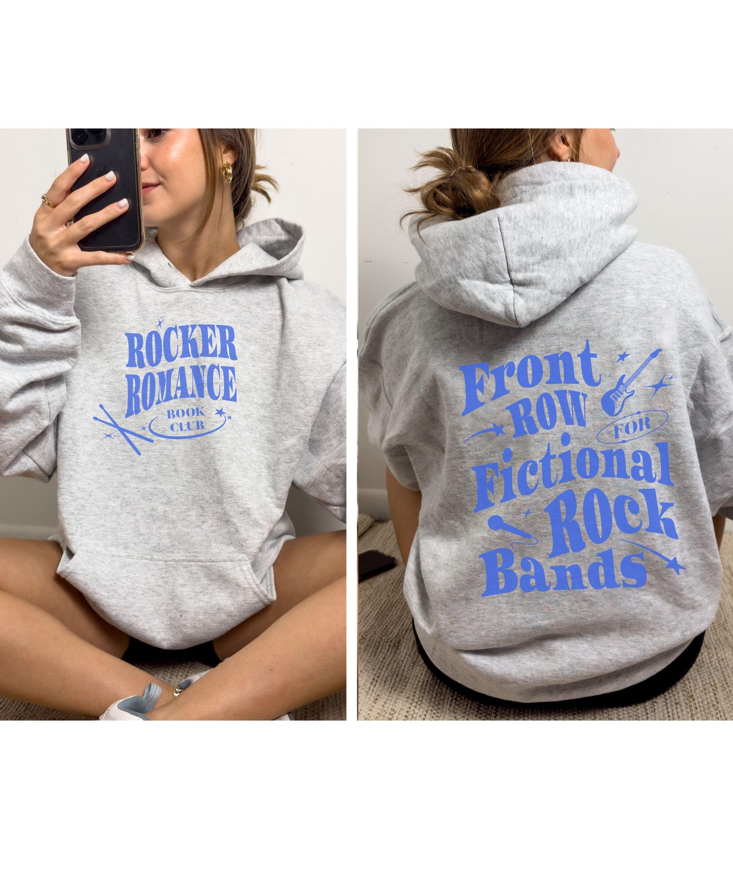 Rocker Romance Book Club Hoodie: Booktok Merch Romance Book Merch Book Tropes Fictional Rock Bands Why Choose Book Boyfriends Reading Hoodie