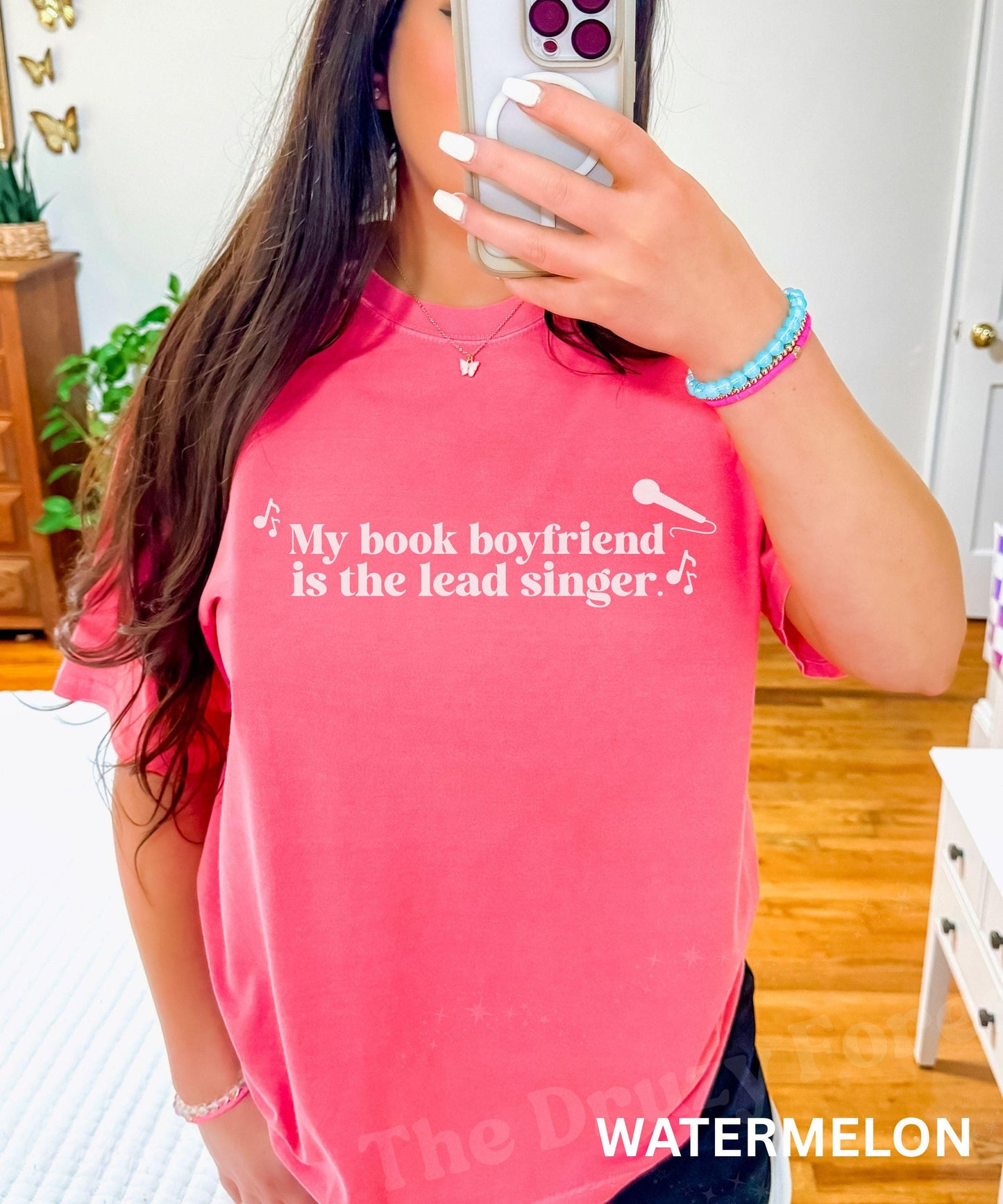 Rocker Romance Shirt: My Book Boyfriend Is The Lead Singer, Dark Romance Book Merch, Book Trope Romance World Tour, Smut Reader Shirt,