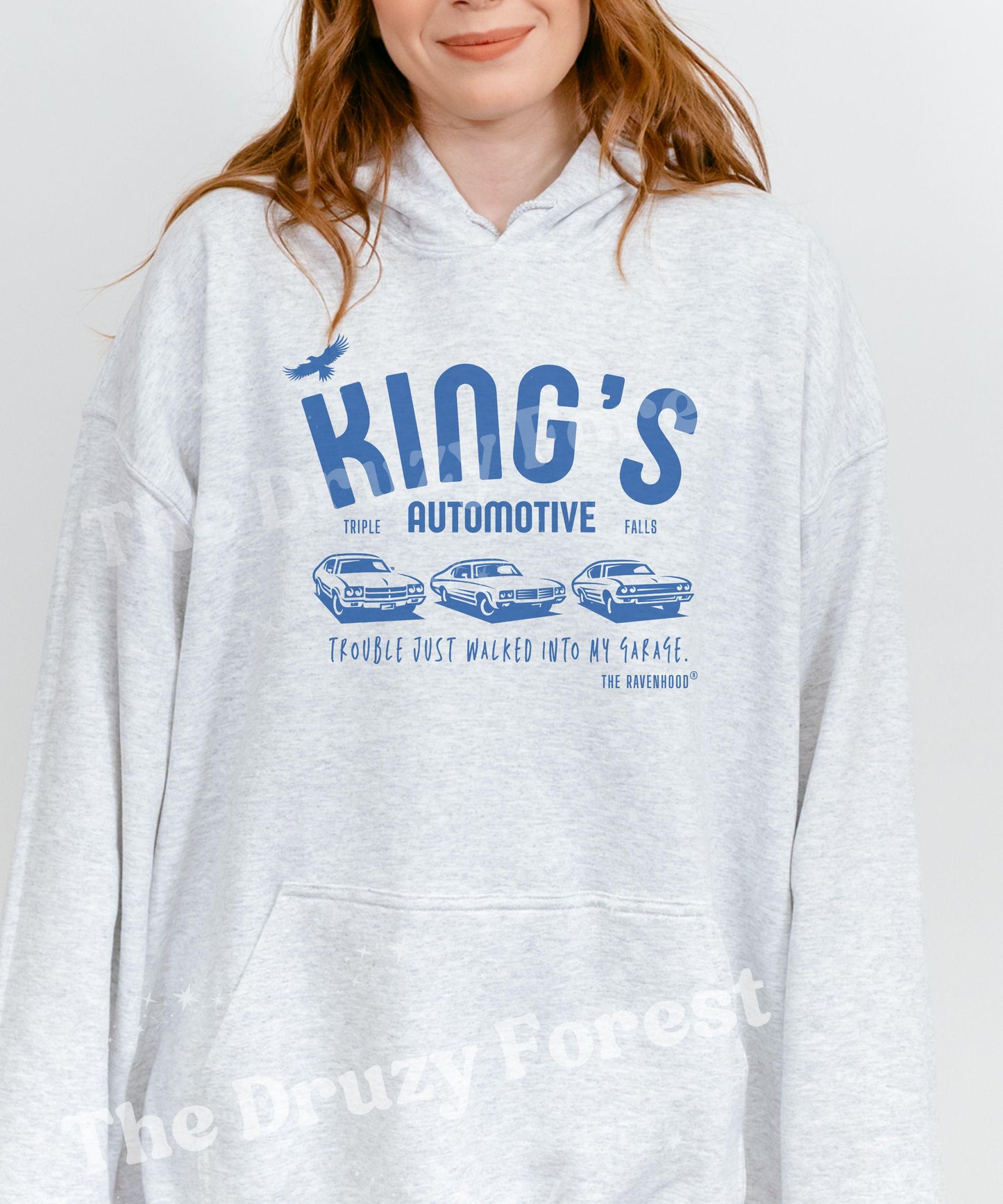 King's Automotive Hoodie, The Ravenhood Sweatshirt, Kate Stewart Licensed Book Series Merch, The Ravenhood Hoodie, Romance Book Merch