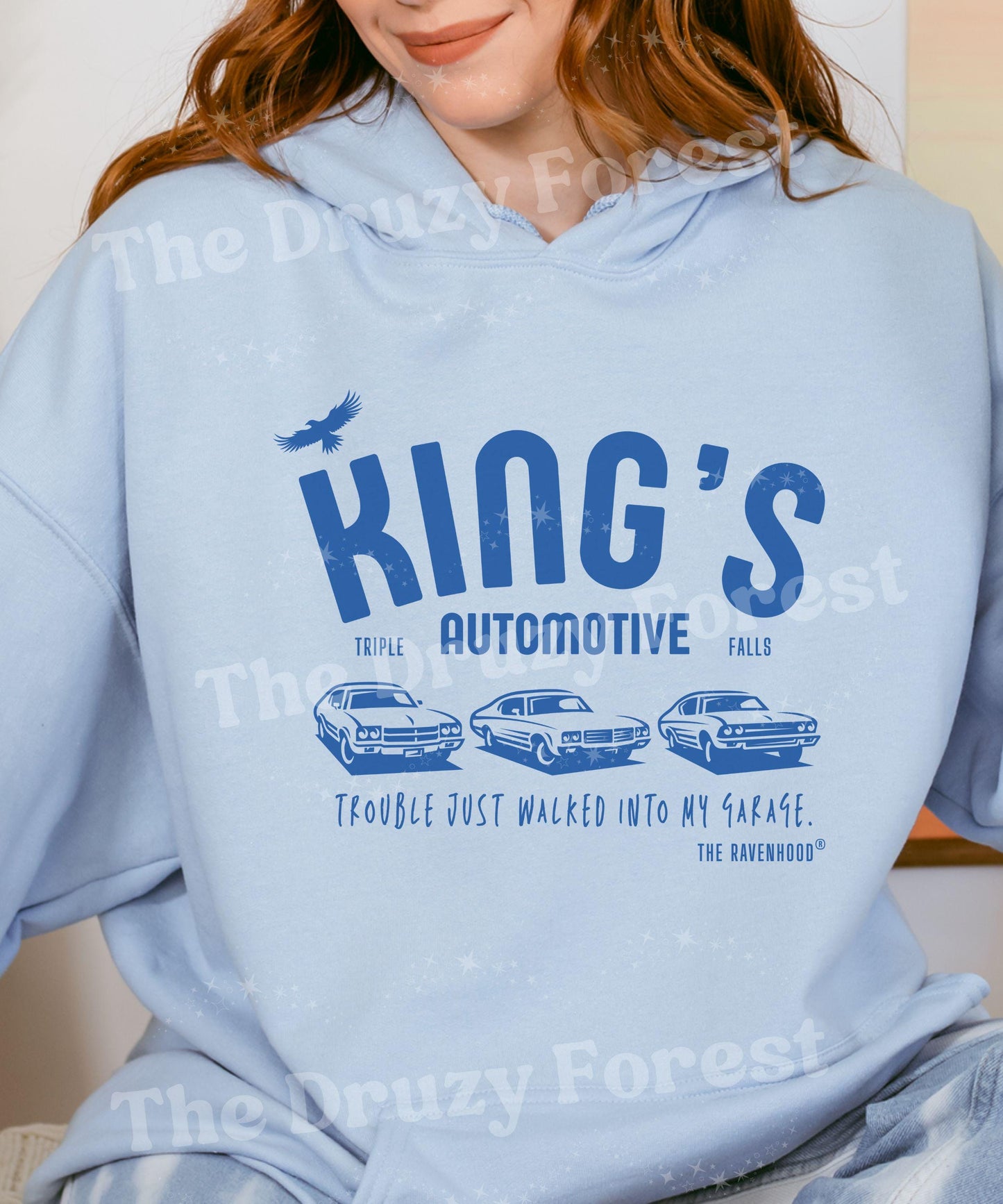 King's Automotive Hoodie, The Ravenhood Sweatshirt, Kate Stewart Licensed Book Series Merch, The Ravenhood Hoodie, Romance Book Merch