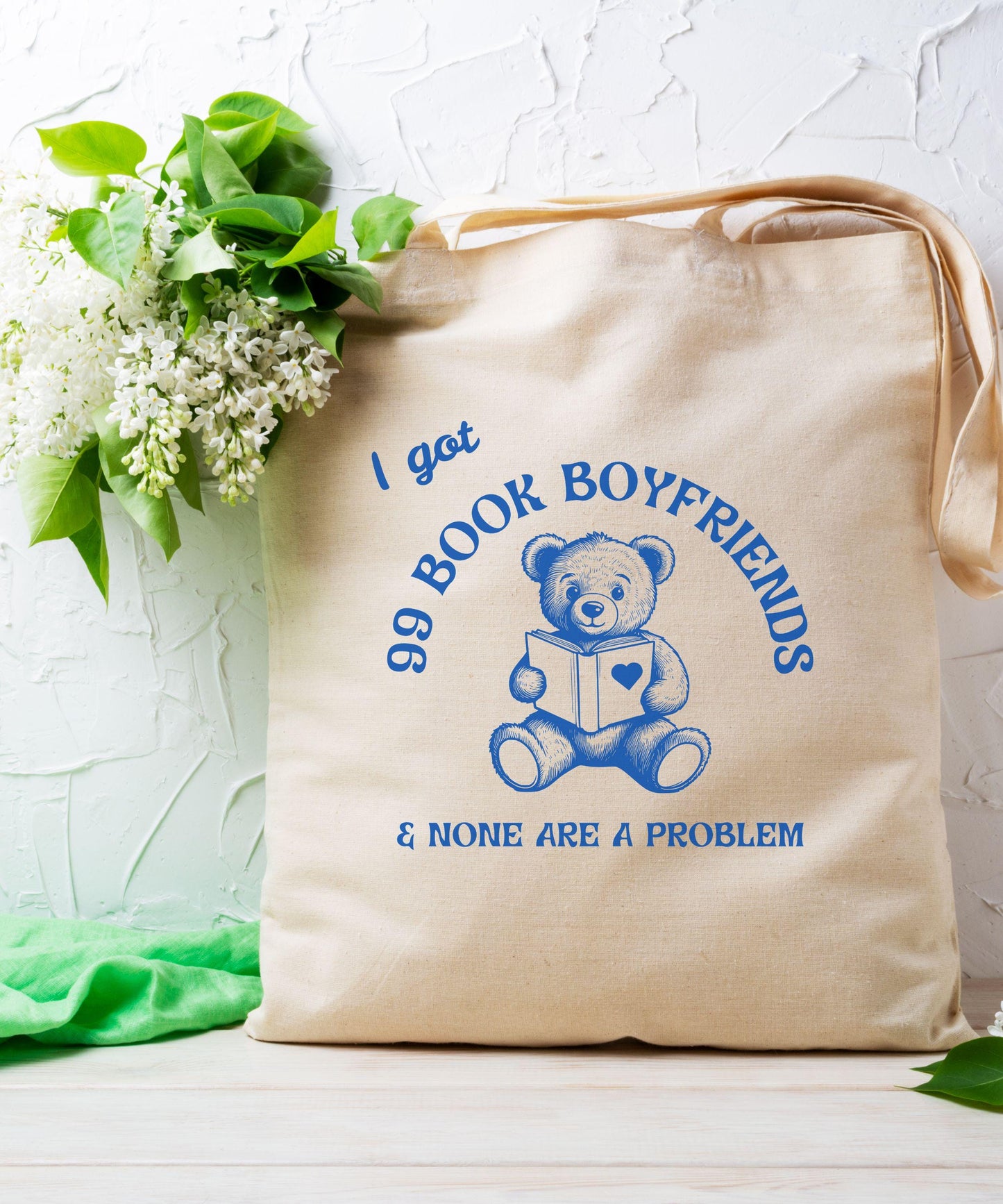 Bookish Meme Tote Bag: 99 Book Boyfriends Bag, Dark Romance Book Merch, Morally Gray Romantasy Gifts, Romance Reader Gift Reading Tote Bag