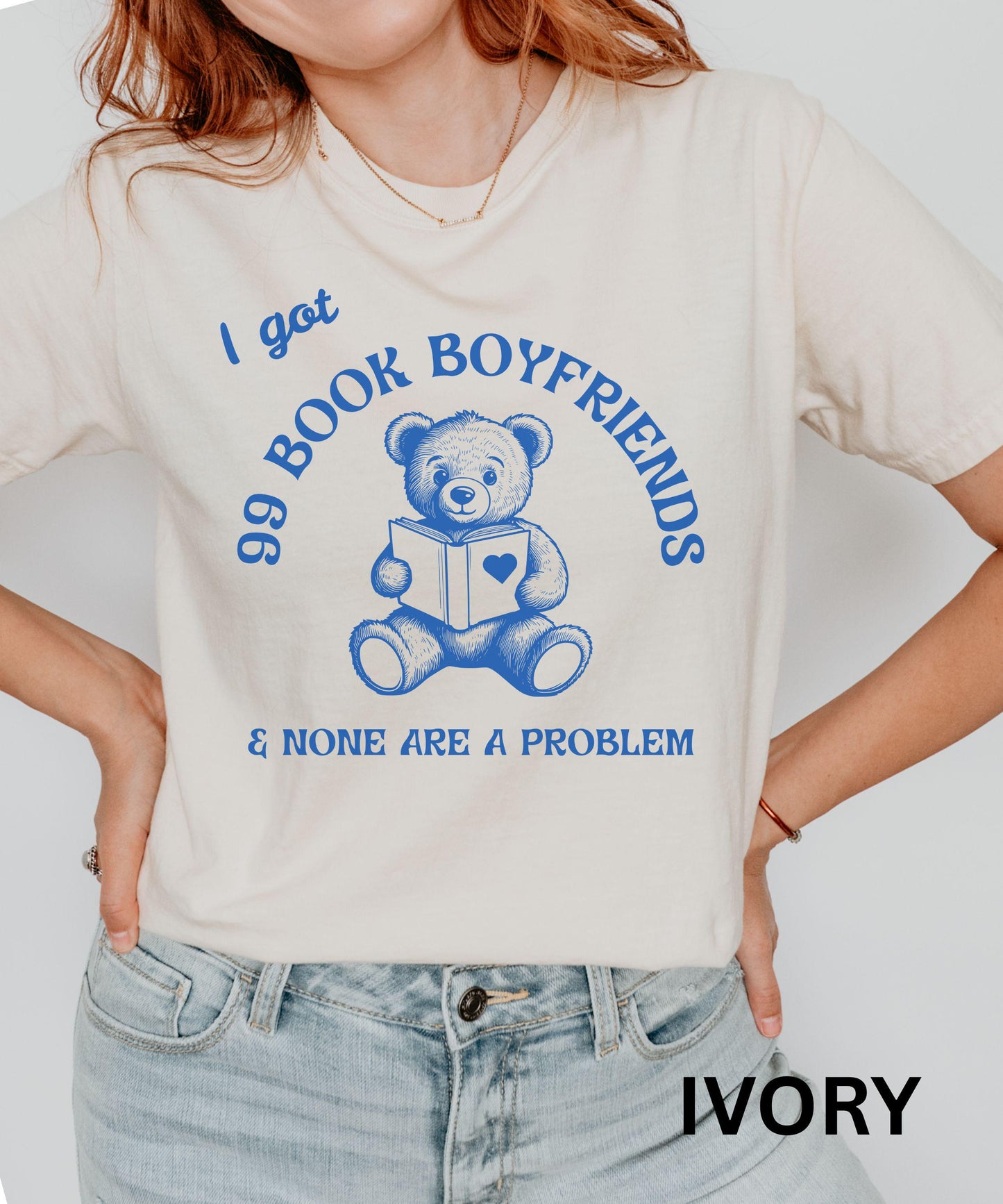 Bookish Meme Shirt: I got 99 Book Boyfriends Shirt, Dark Romance Book Merch, Morally Gray Romantasy Gifts, Smut Reader Shirt, Booktok Merch