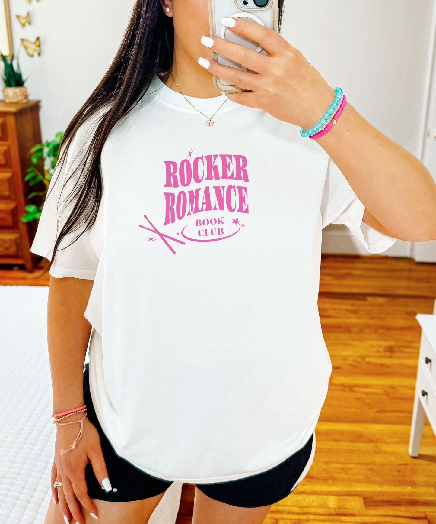 Rocker Romance Book Club T-Shirt: Booktok Merch, Dark Romance Book Merch, Book Tropes, Fictional Rock Bands Why Choose Book Boyfriends Shirt