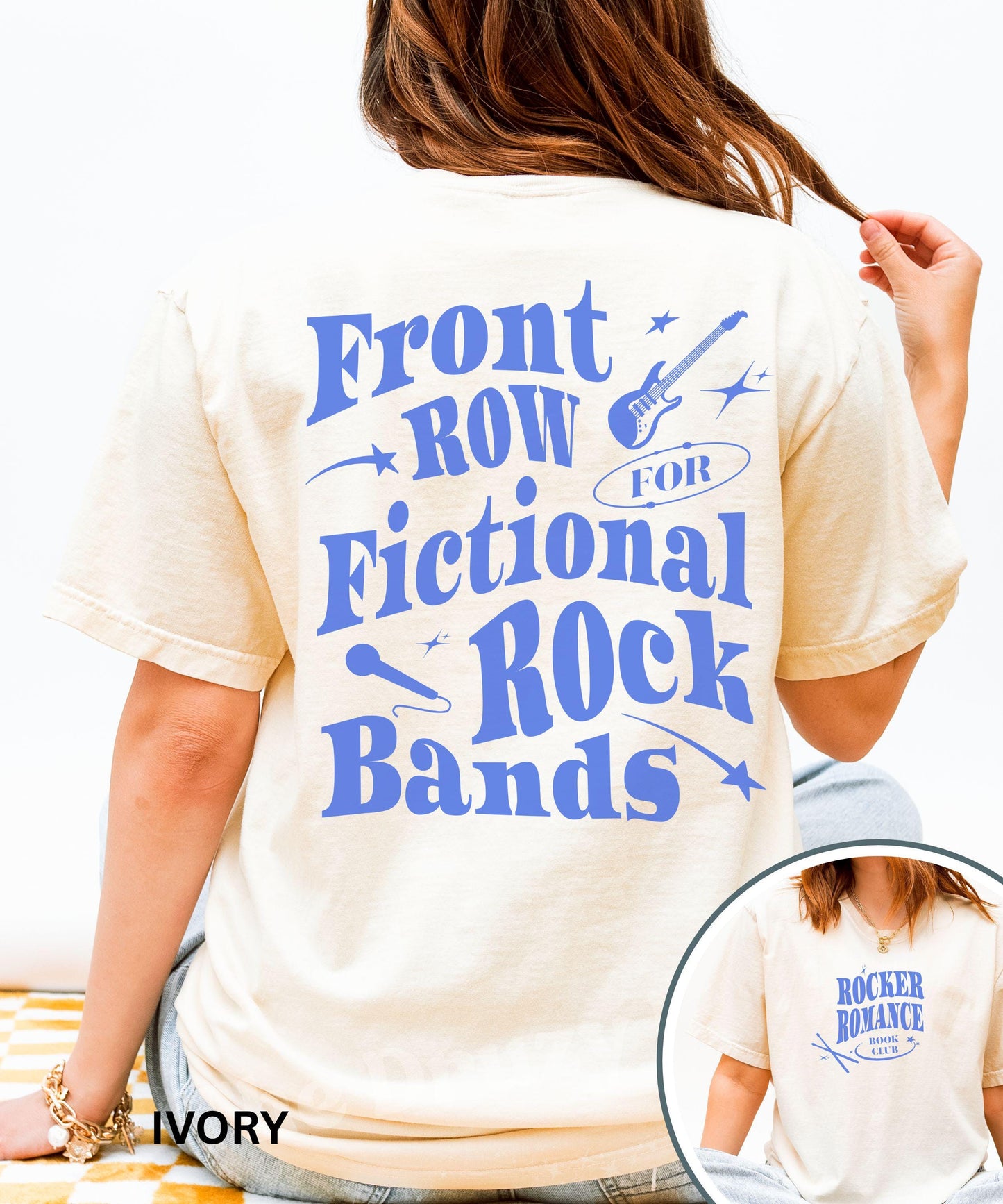 Rocker Romance Book Club T-Shirt: Booktok Merch, Dark Romance Book Merch, Book Tropes, Fictional Rock Bands Why Choose Book Boyfriends Shirt